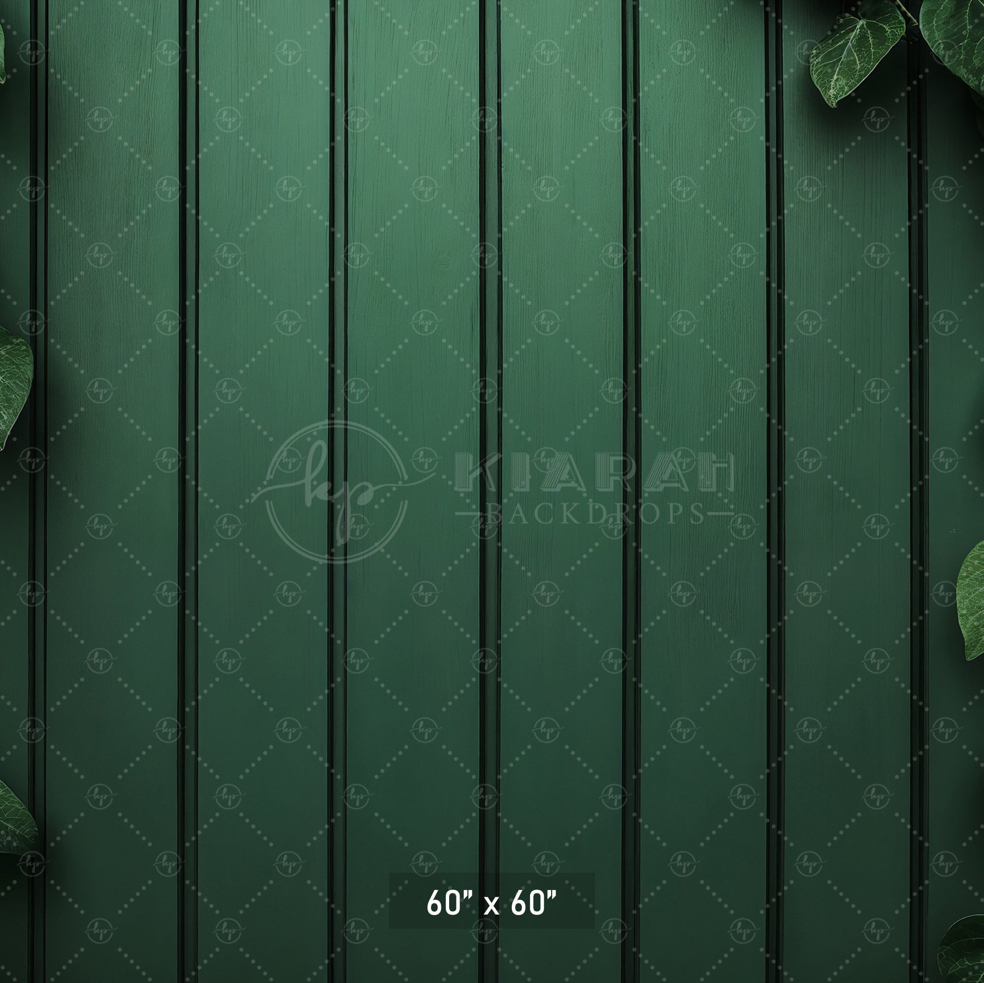 Ivy Framed Green Wood Wall Backdrop