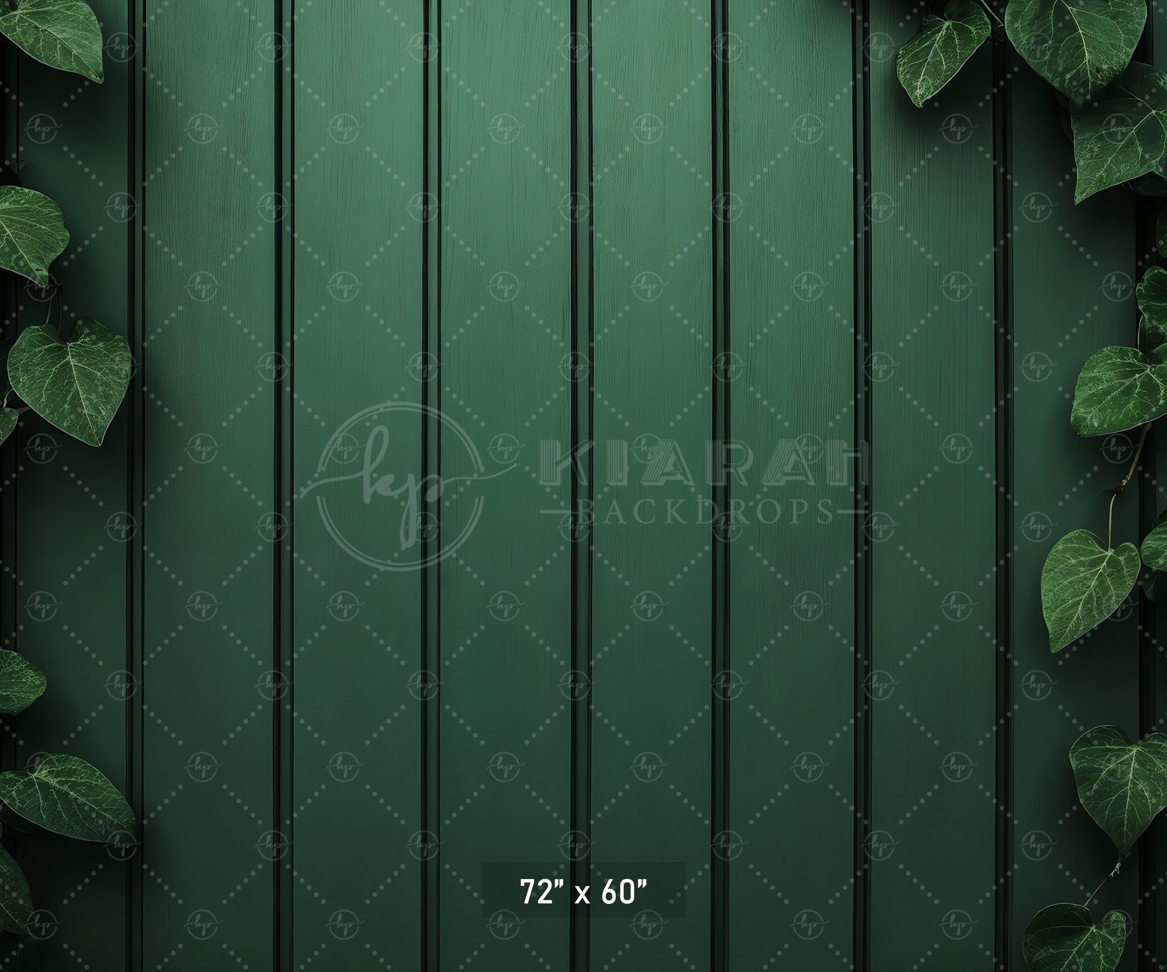 Ivy Framed Green Wood Wall Backdrop