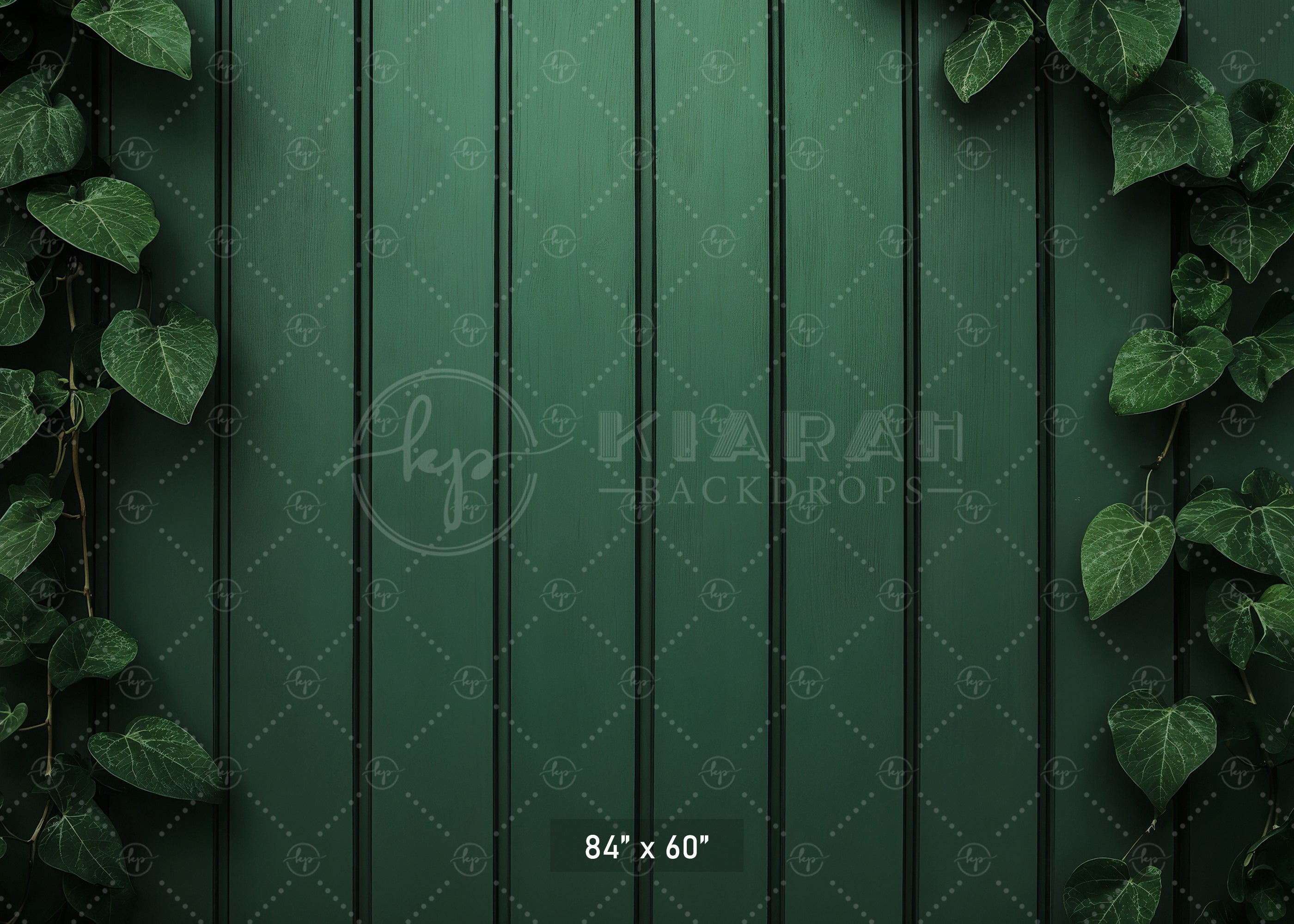 Ivy Framed Green Wood Wall Backdrop