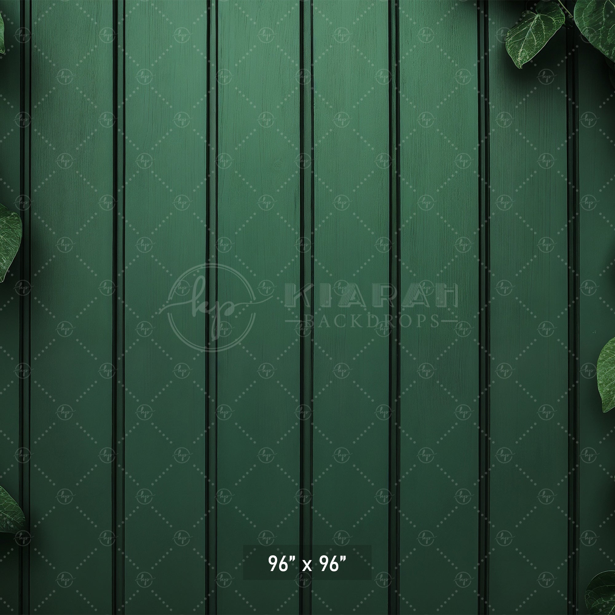Ivy Framed Green Wood Wall Backdrop