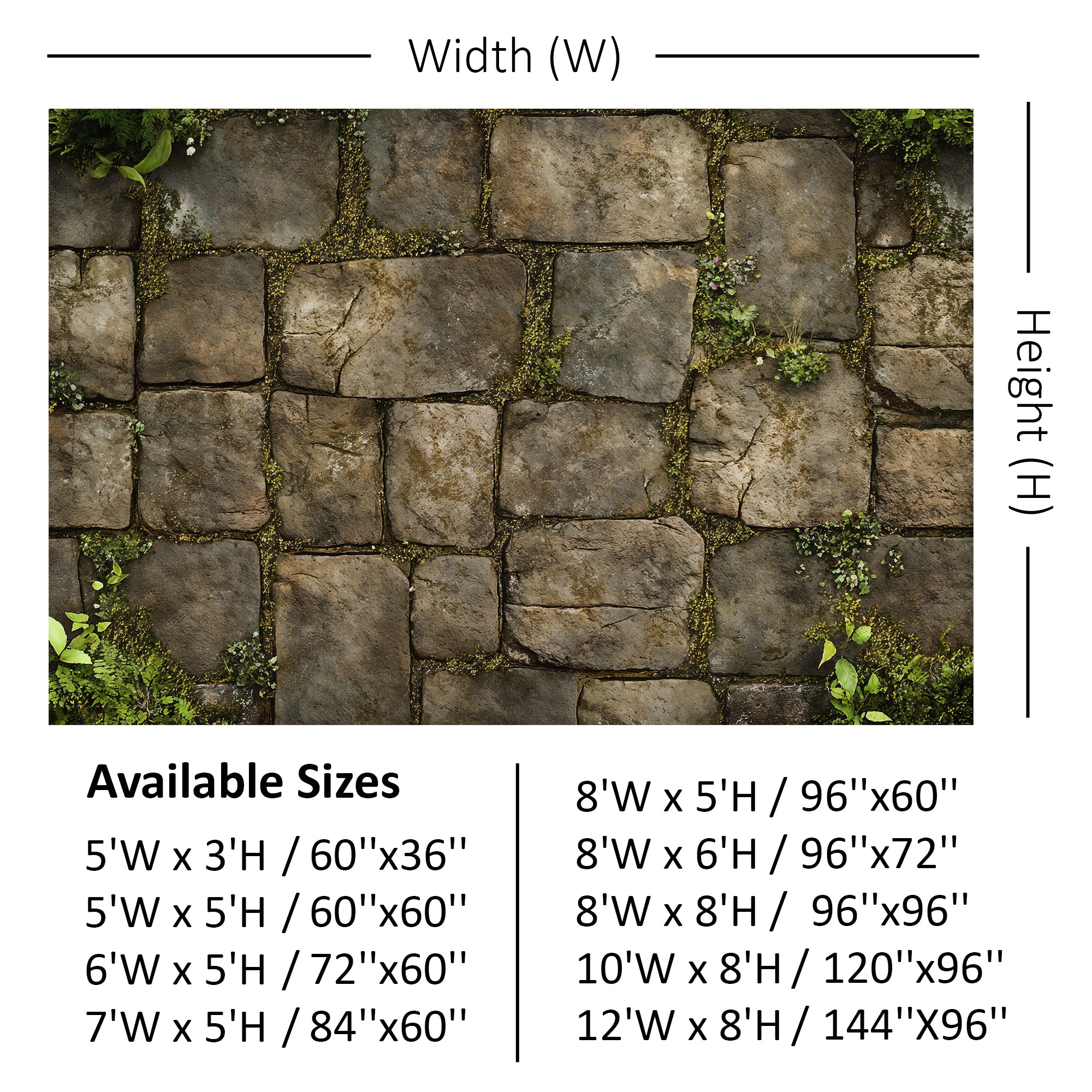 Mossy Stone Pathway Backdrop