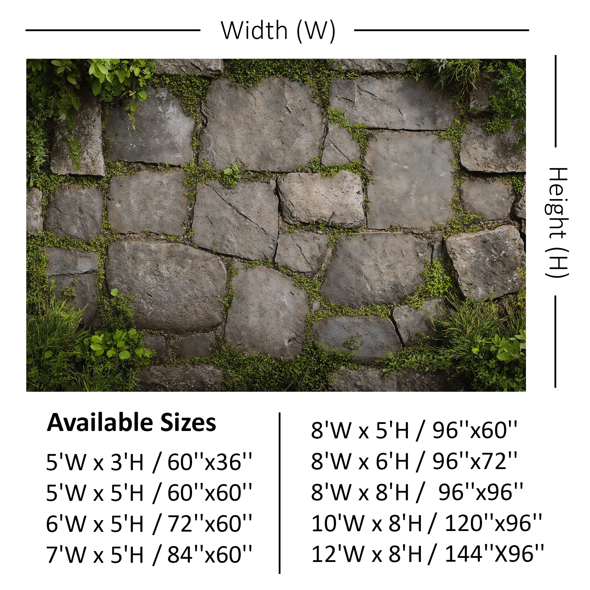 Garden Stone Floor with Greenery Backdrop