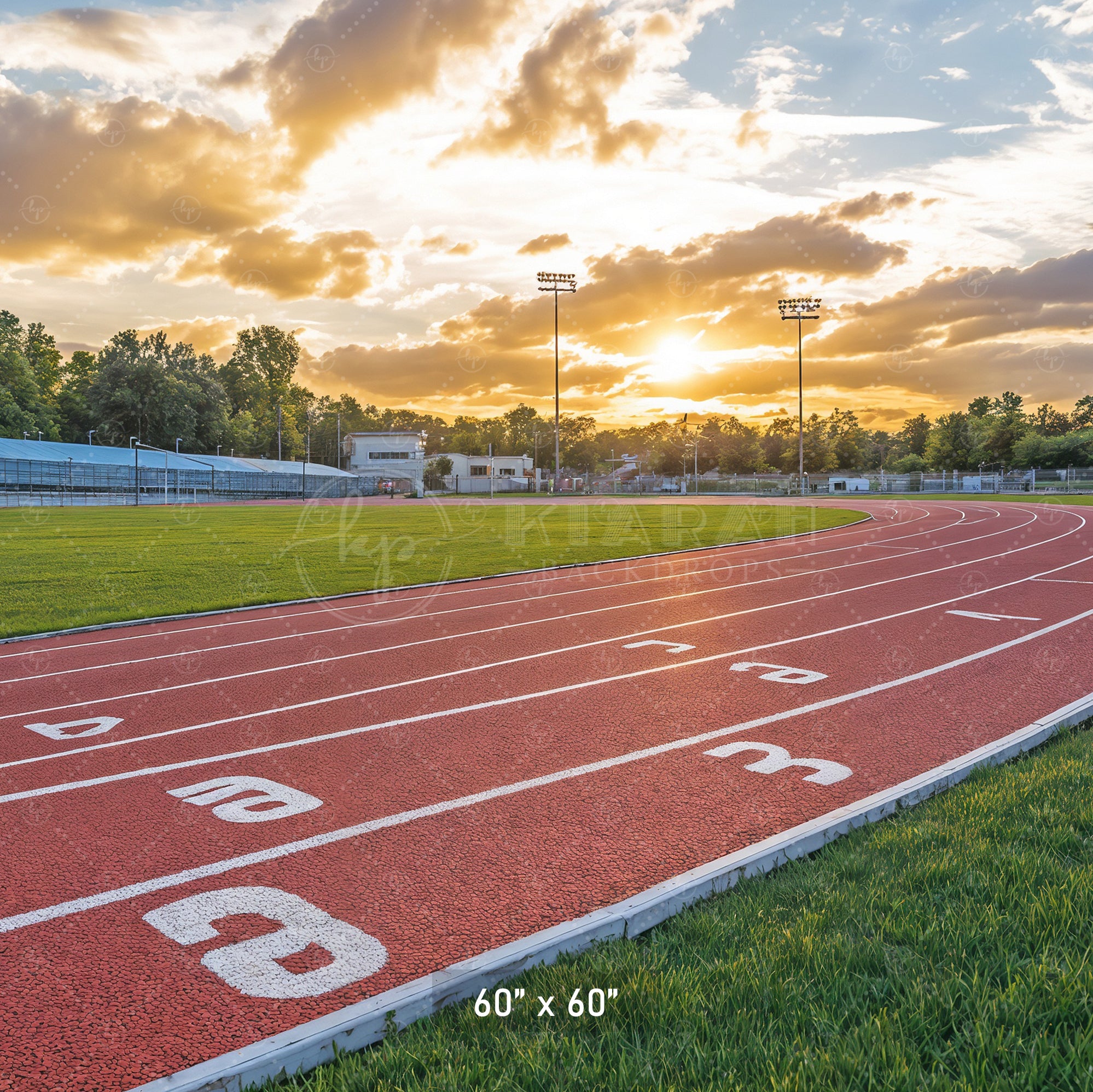 Sunset Running Track Backdrop