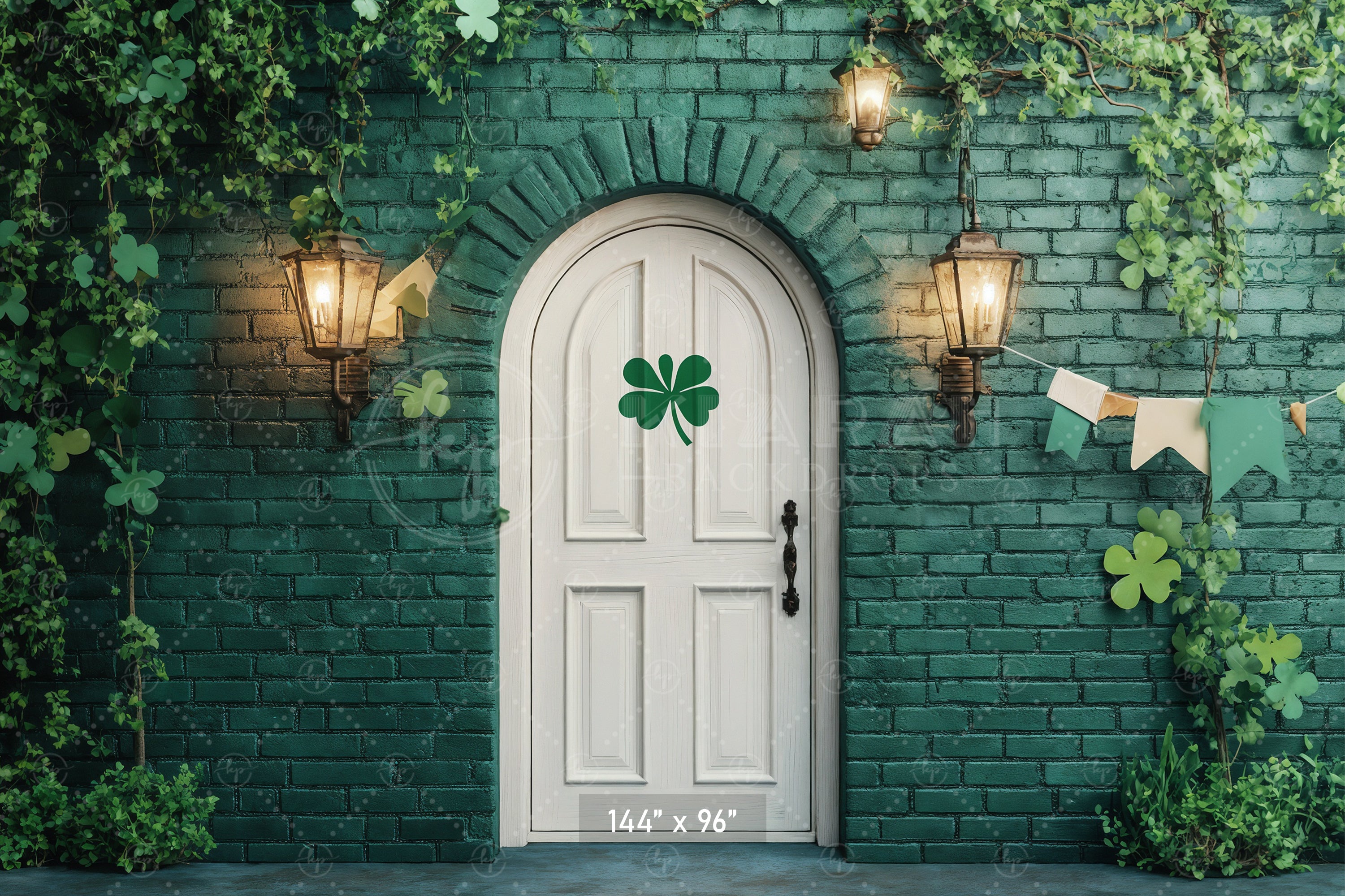 Lucky Shamrock Doorway Backdrop