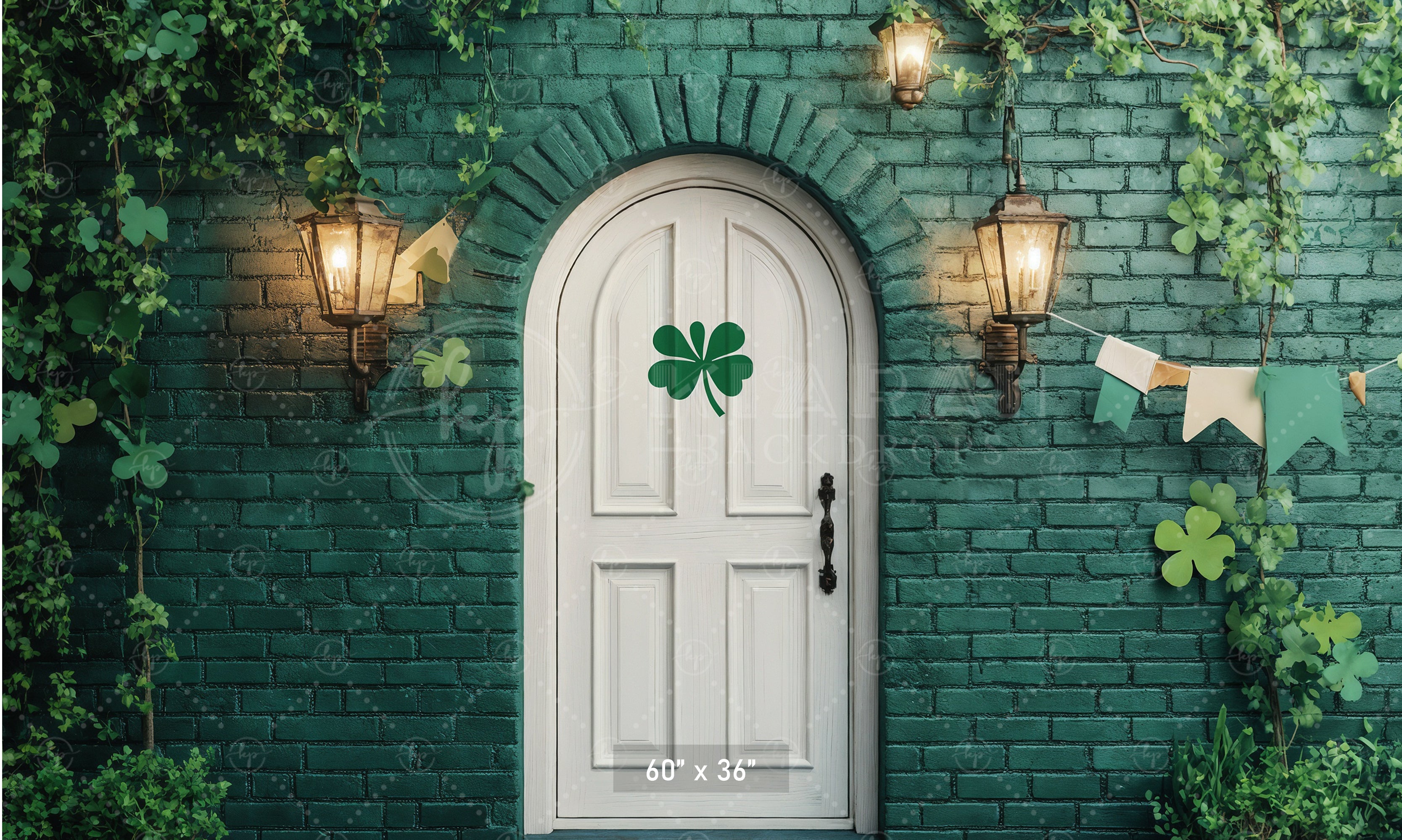 Lucky Shamrock Doorway Backdrop