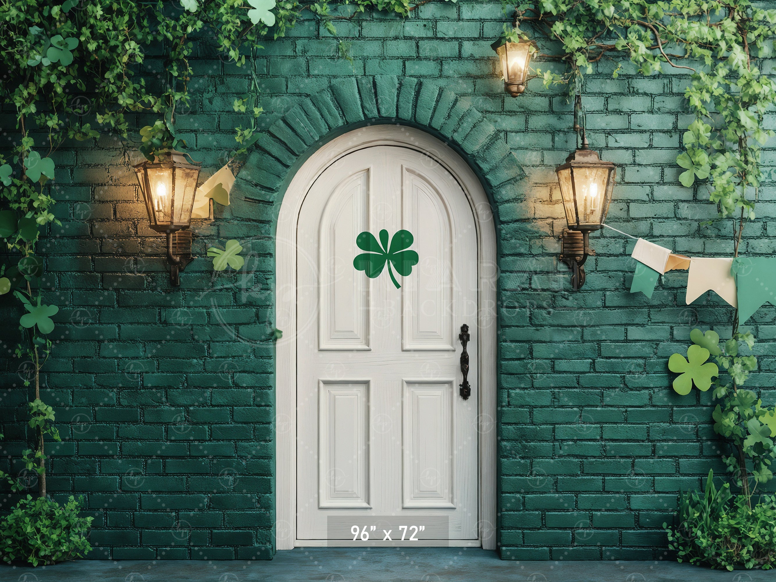 Lucky Shamrock Doorway Backdrop