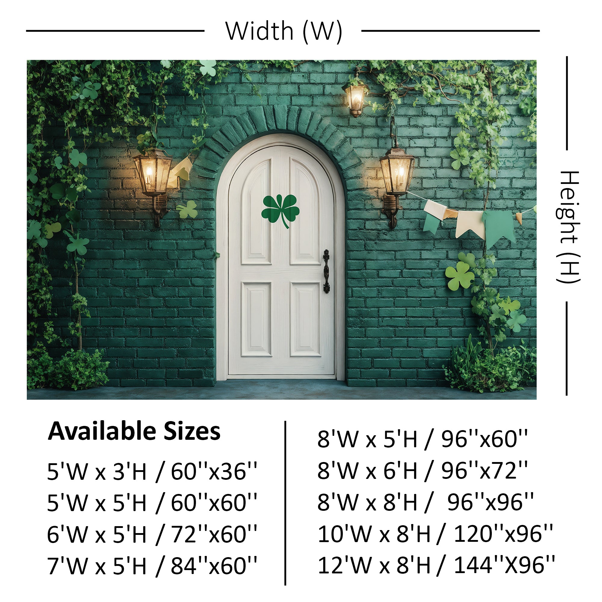 Lucky Shamrock Doorway Backdrop