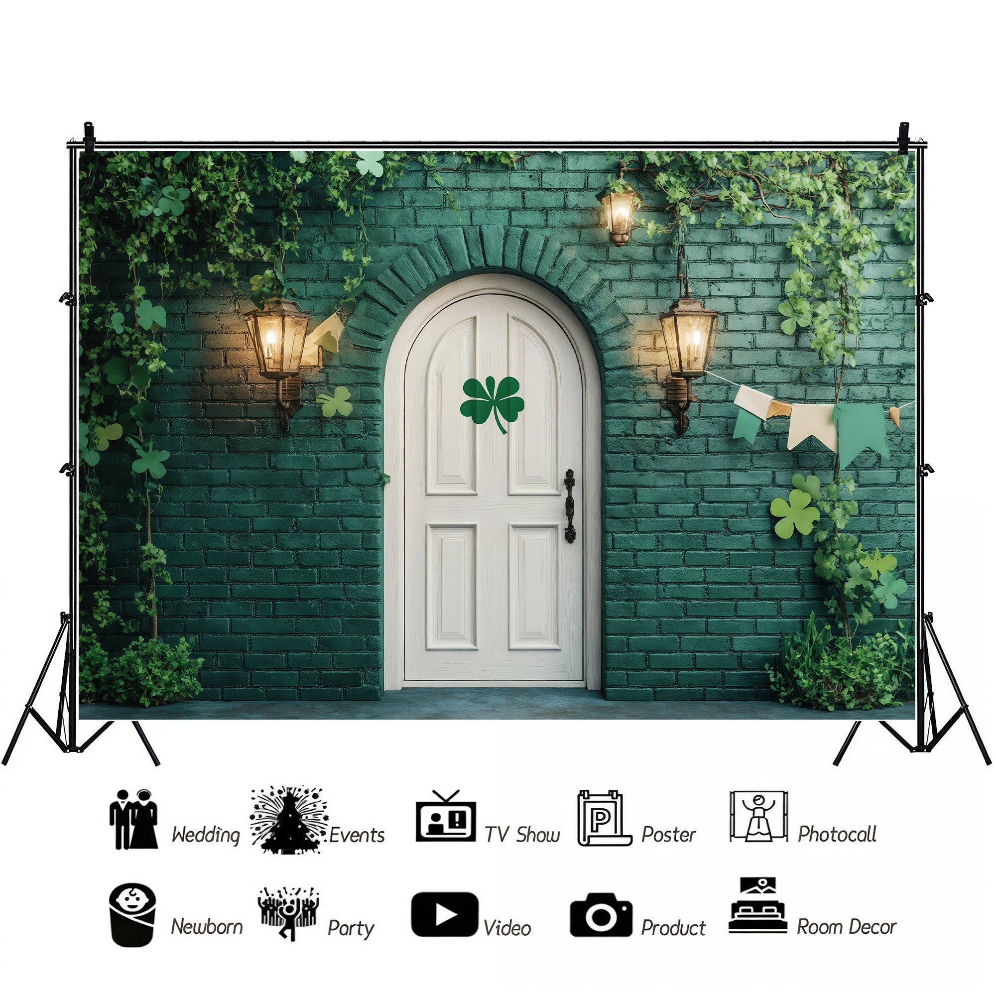 Lucky Shamrock Doorway Backdrop