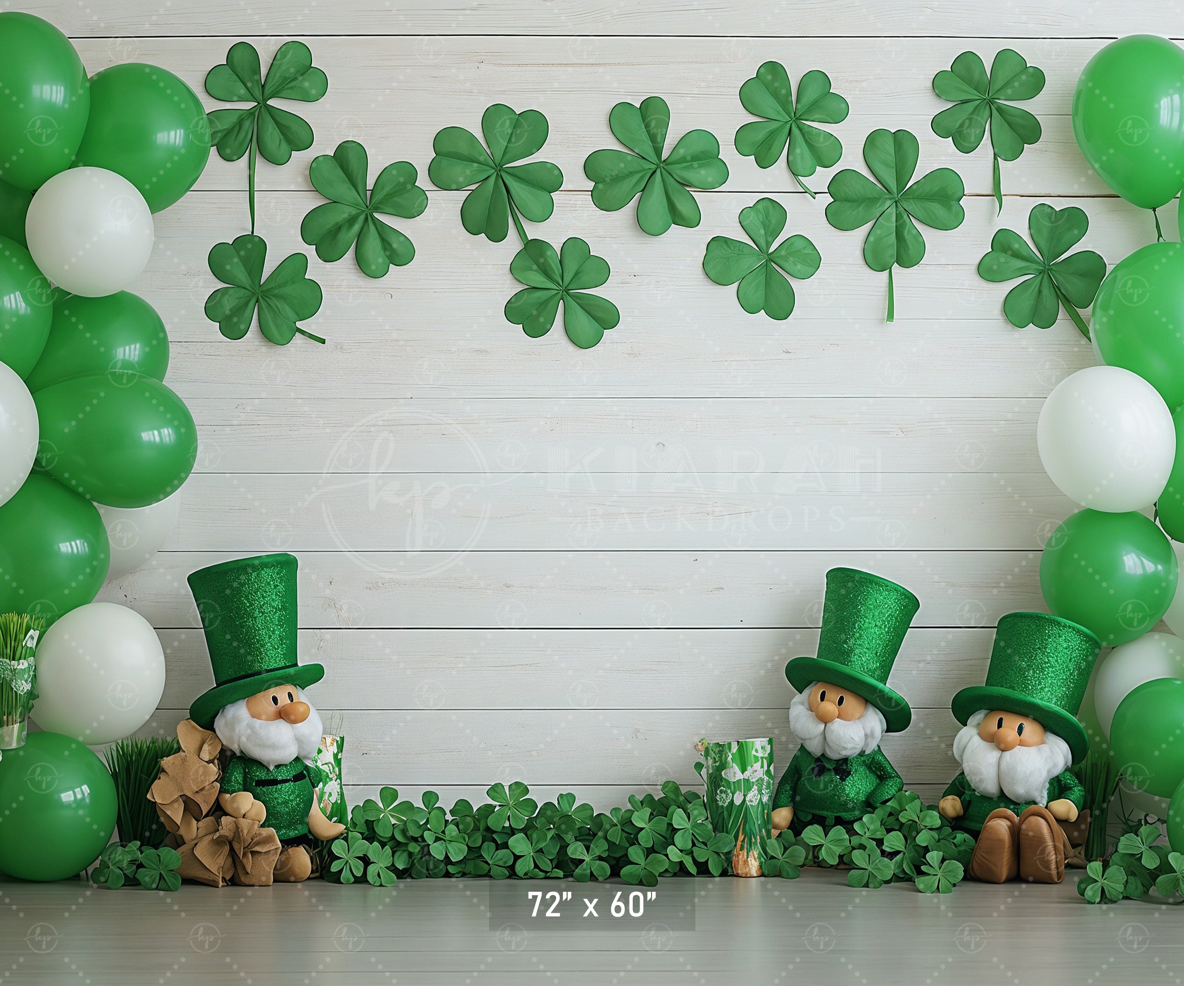 Rustic Shamrock & Gnome Gathering Backdrop