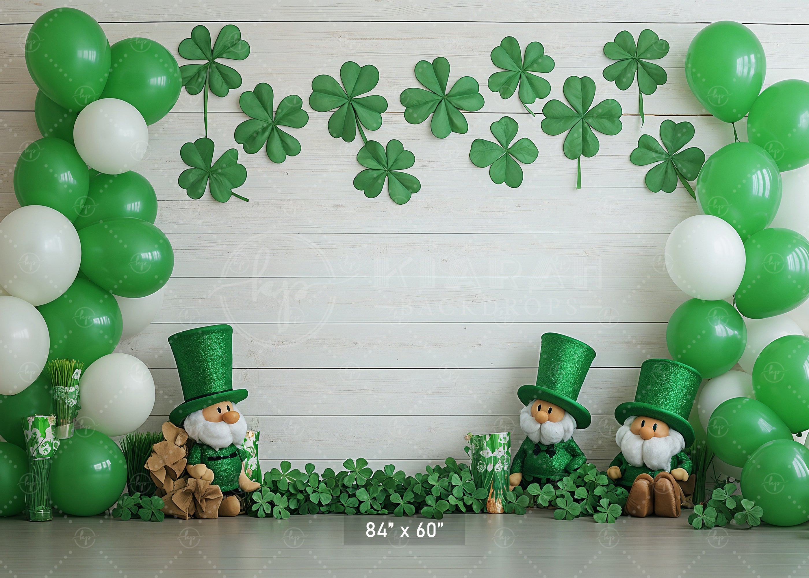 Rustic Shamrock & Gnome Gathering Backdrop