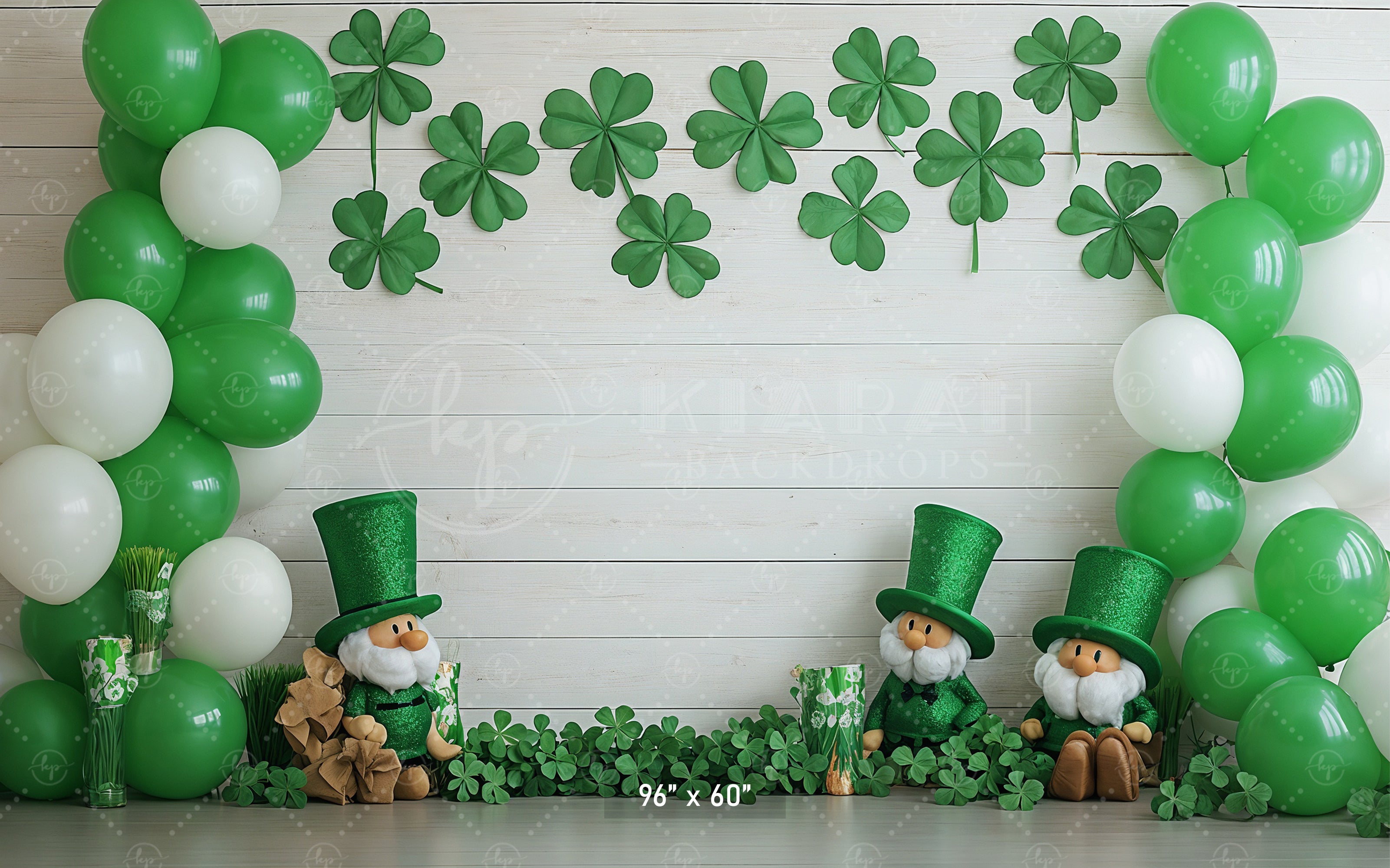 Rustic Shamrock & Gnome Gathering Backdrop