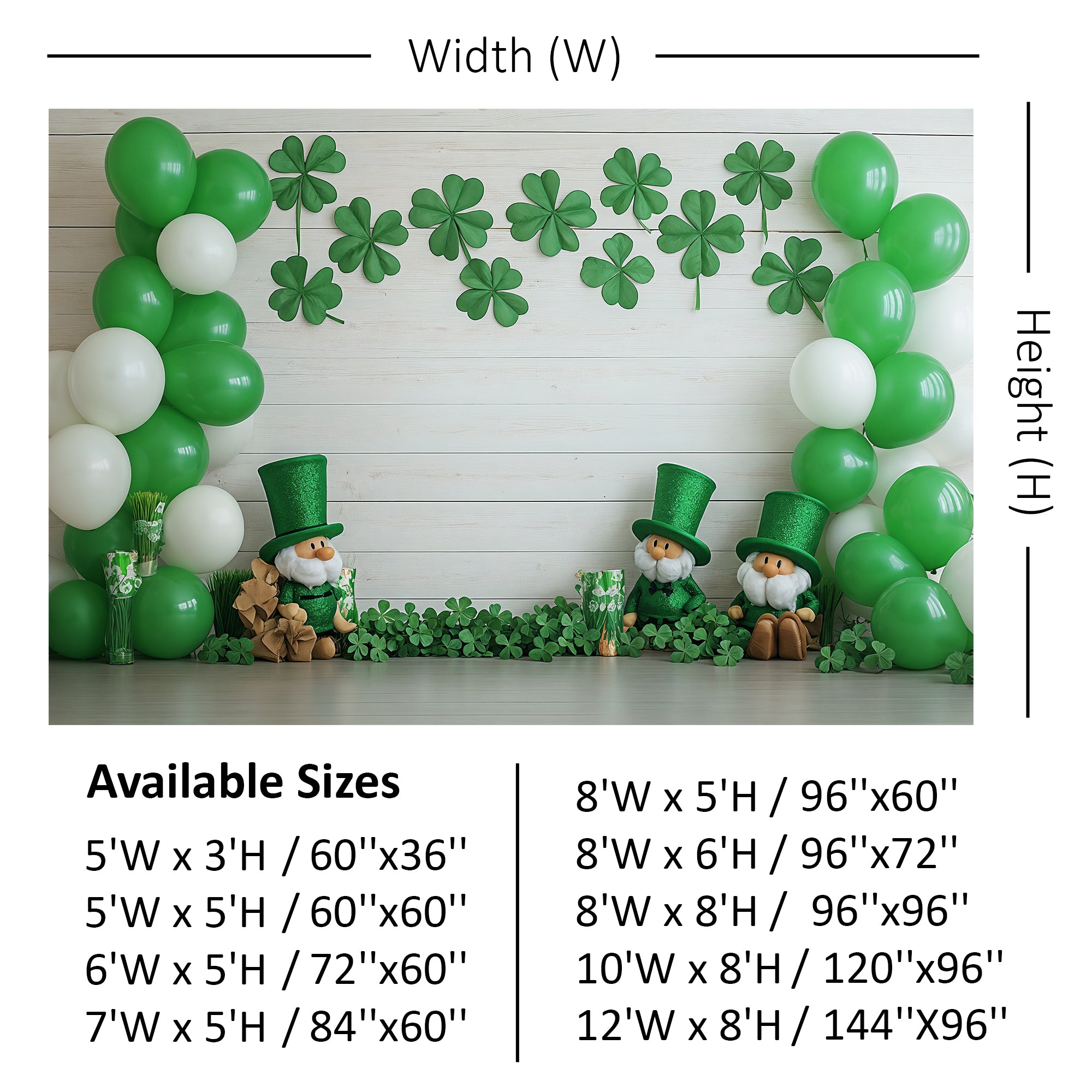 Rustic Shamrock & Gnome Gathering Backdrop