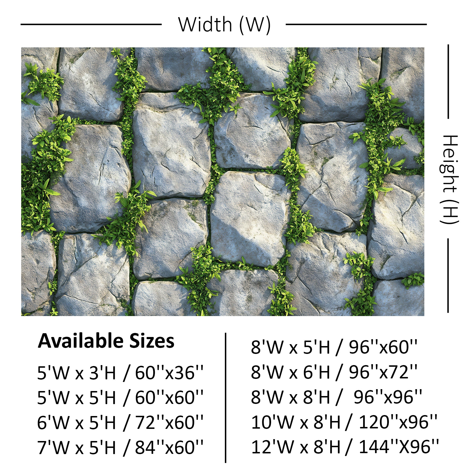Mossy Stone Pavers Backdrop