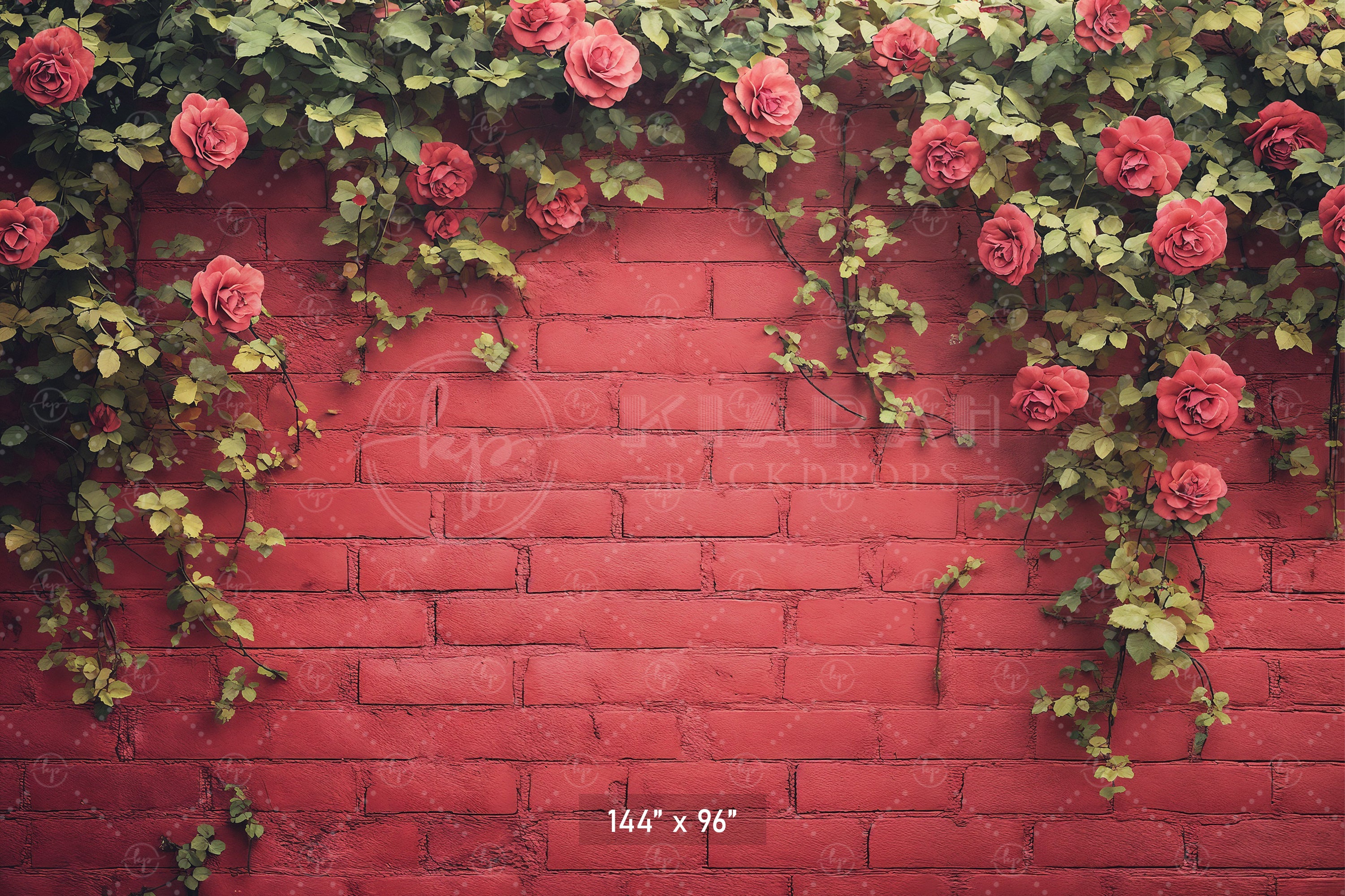 Vibrant Rose Trellis Wal Backdrop