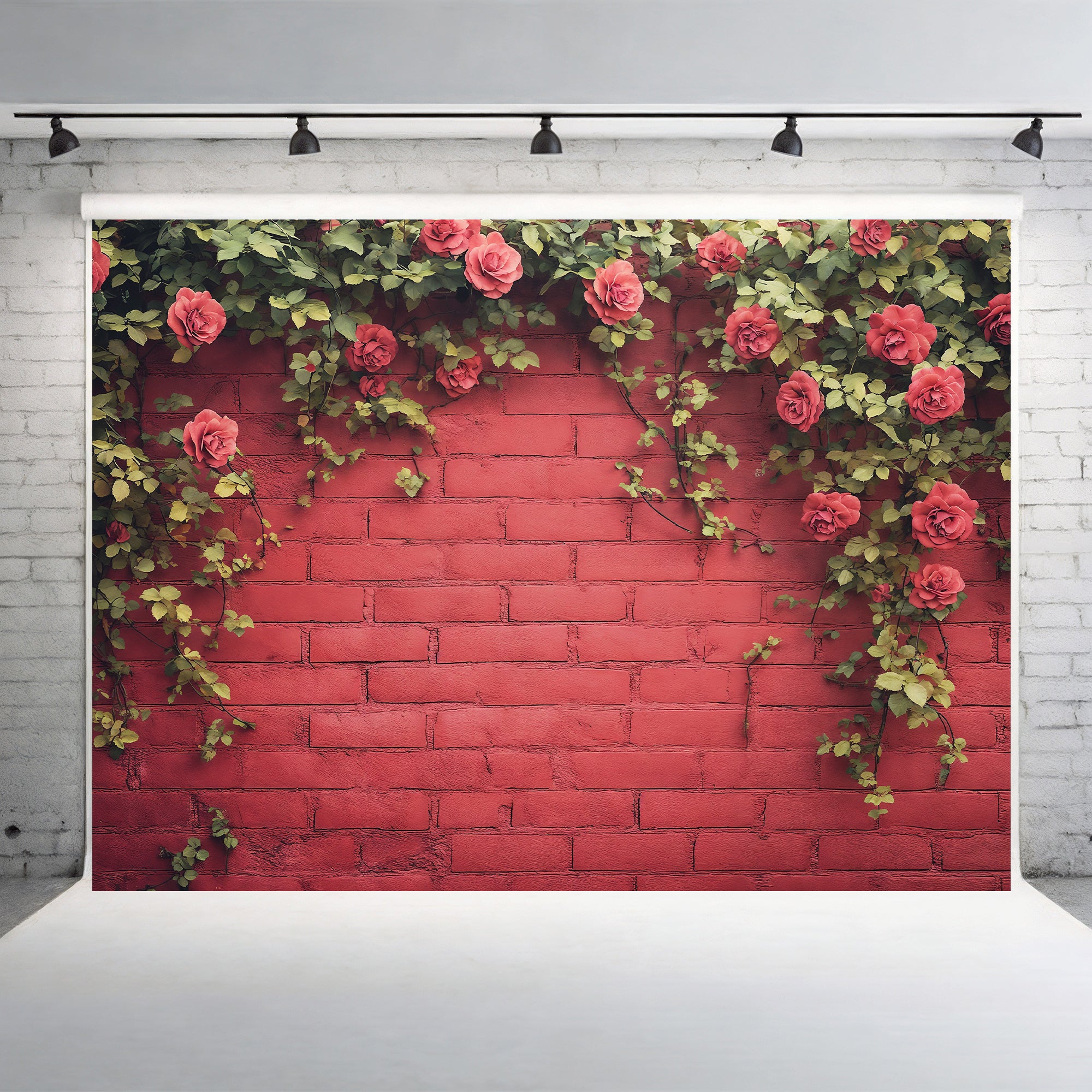 Vibrant Rose Trellis Wal Backdrop