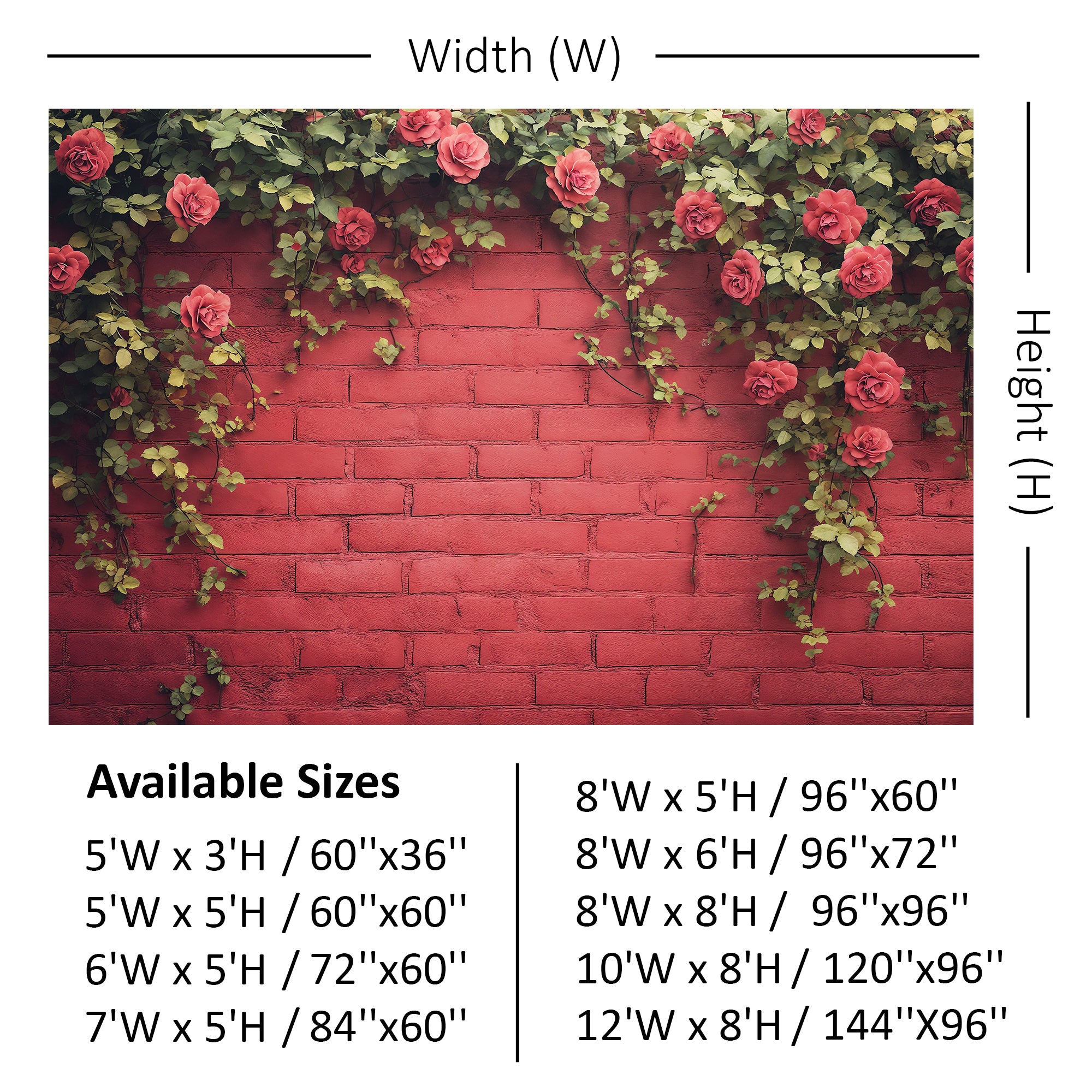 Vibrant Rose Trellis Wal Backdrop