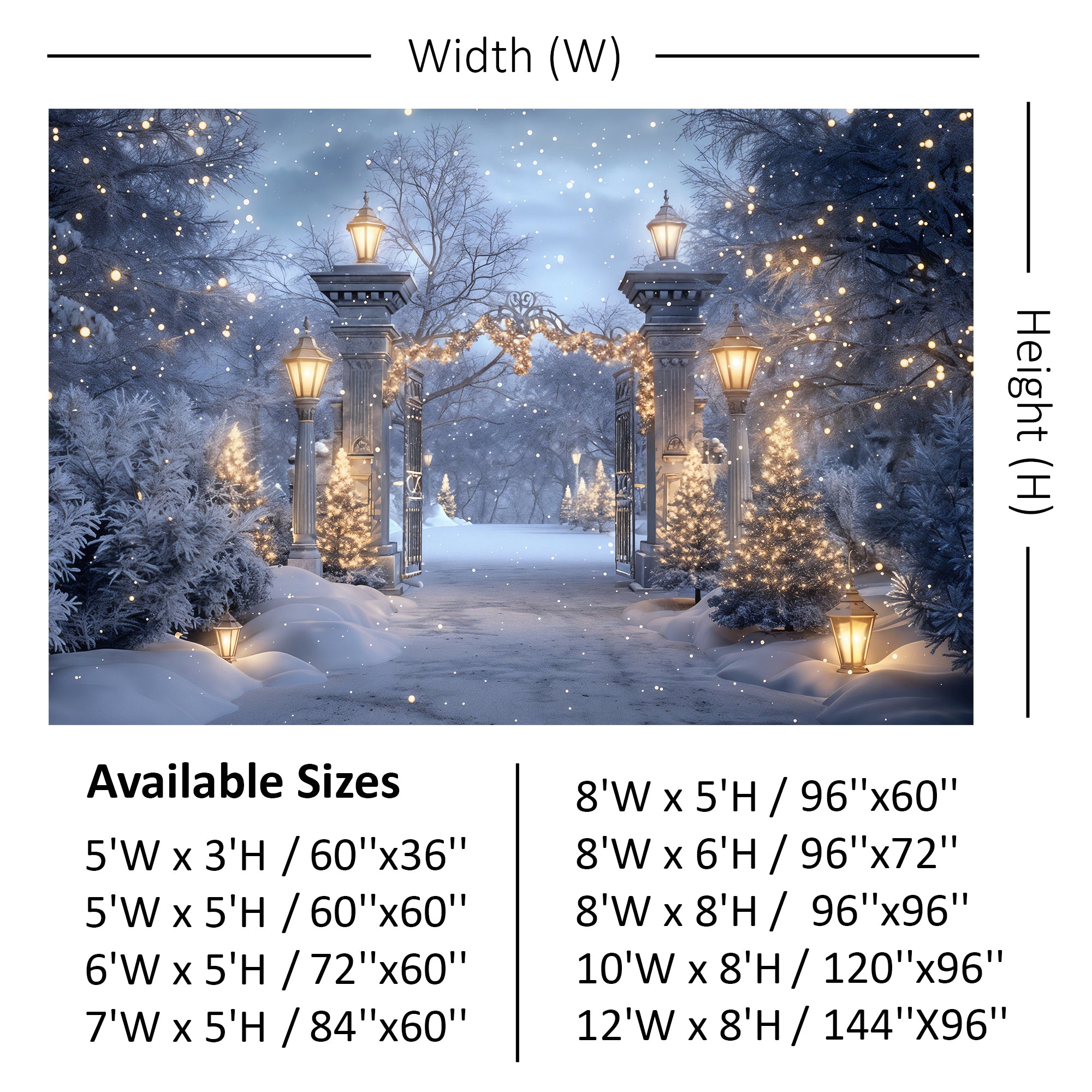 Enchanted Winter Gateway Backdrop