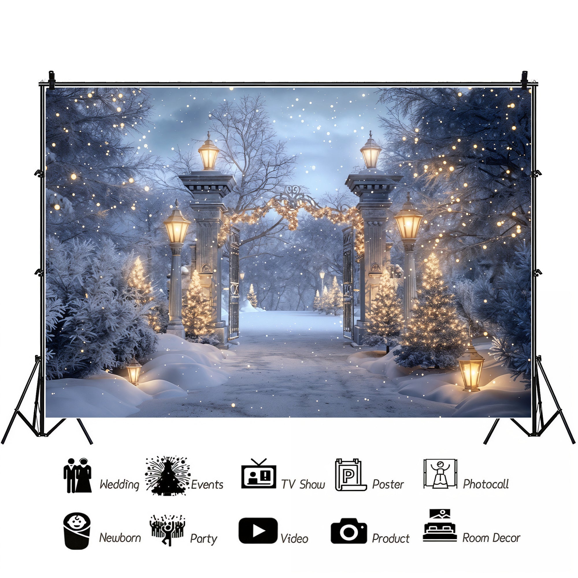 Enchanted Winter Gateway Backdrop