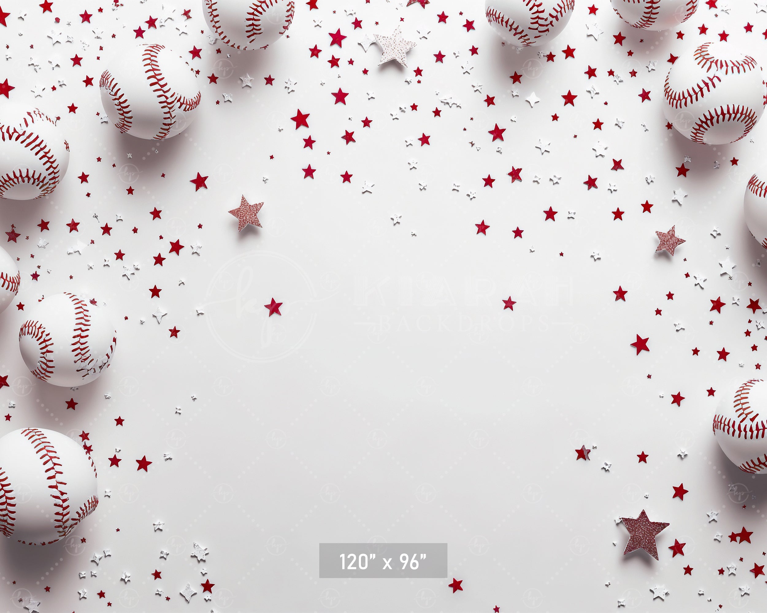 Baseball & Stars Celebration Backdrop