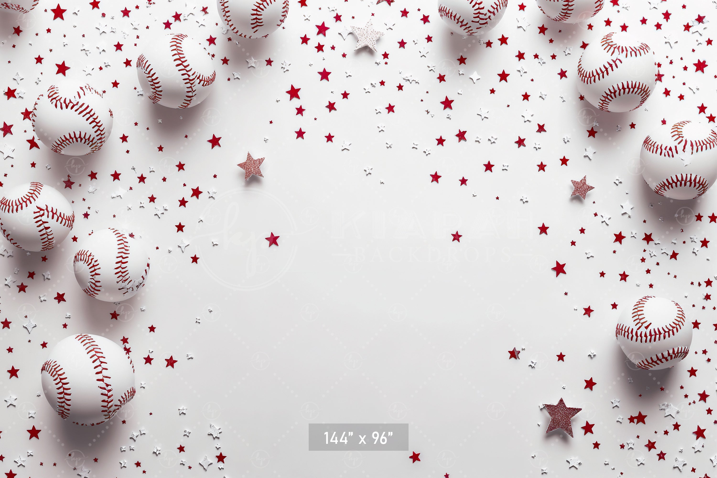 Baseball & Stars Celebration Backdrop