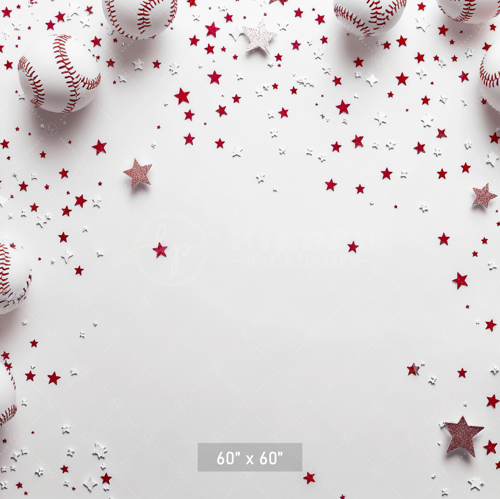 Baseball & Stars Celebration Backdrop