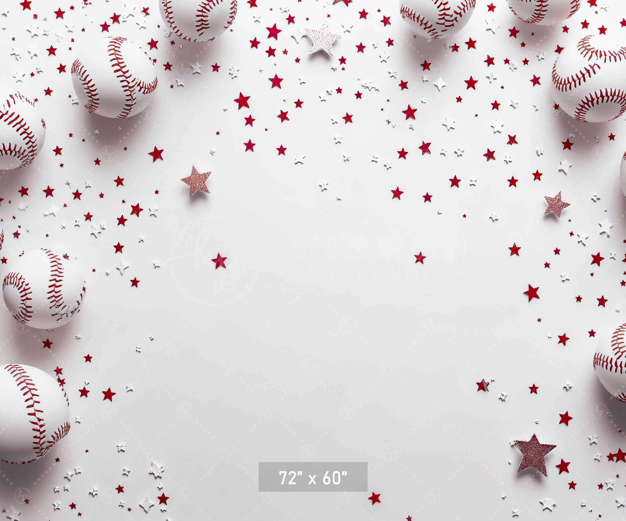 Baseball & Stars Celebration Backdrop