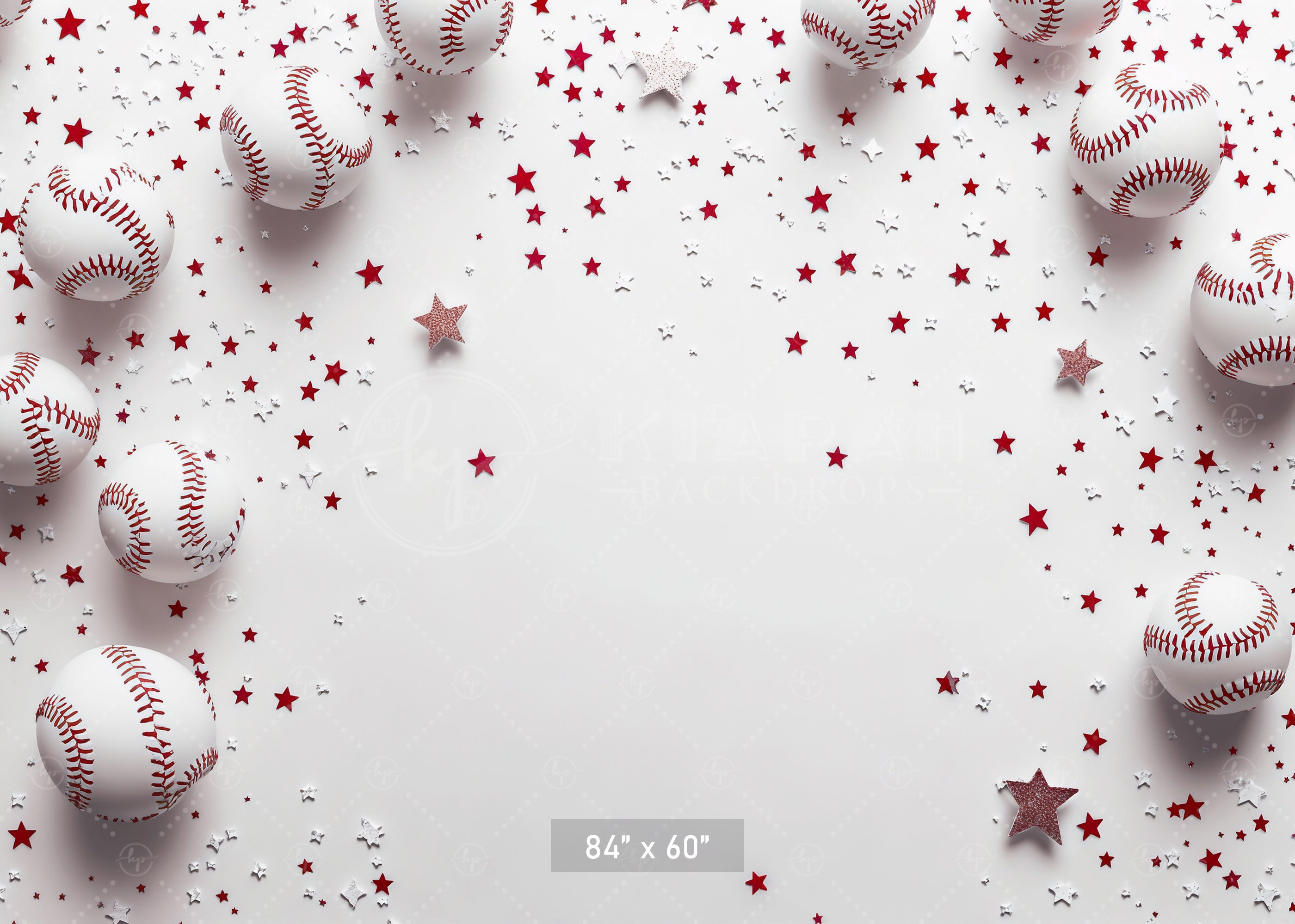 Baseball & Stars Celebration Backdrop