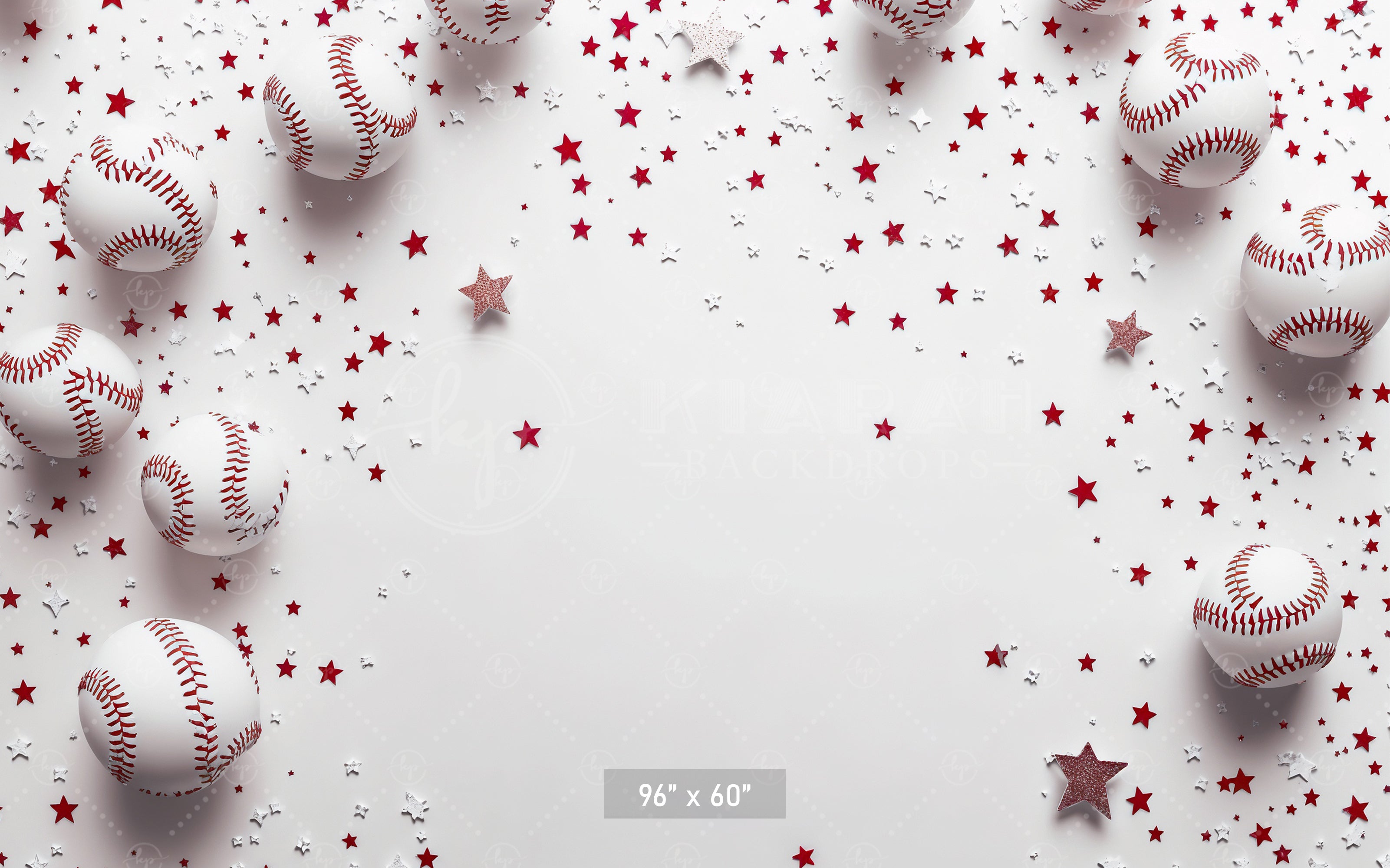 Baseball & Stars Celebration Backdrop