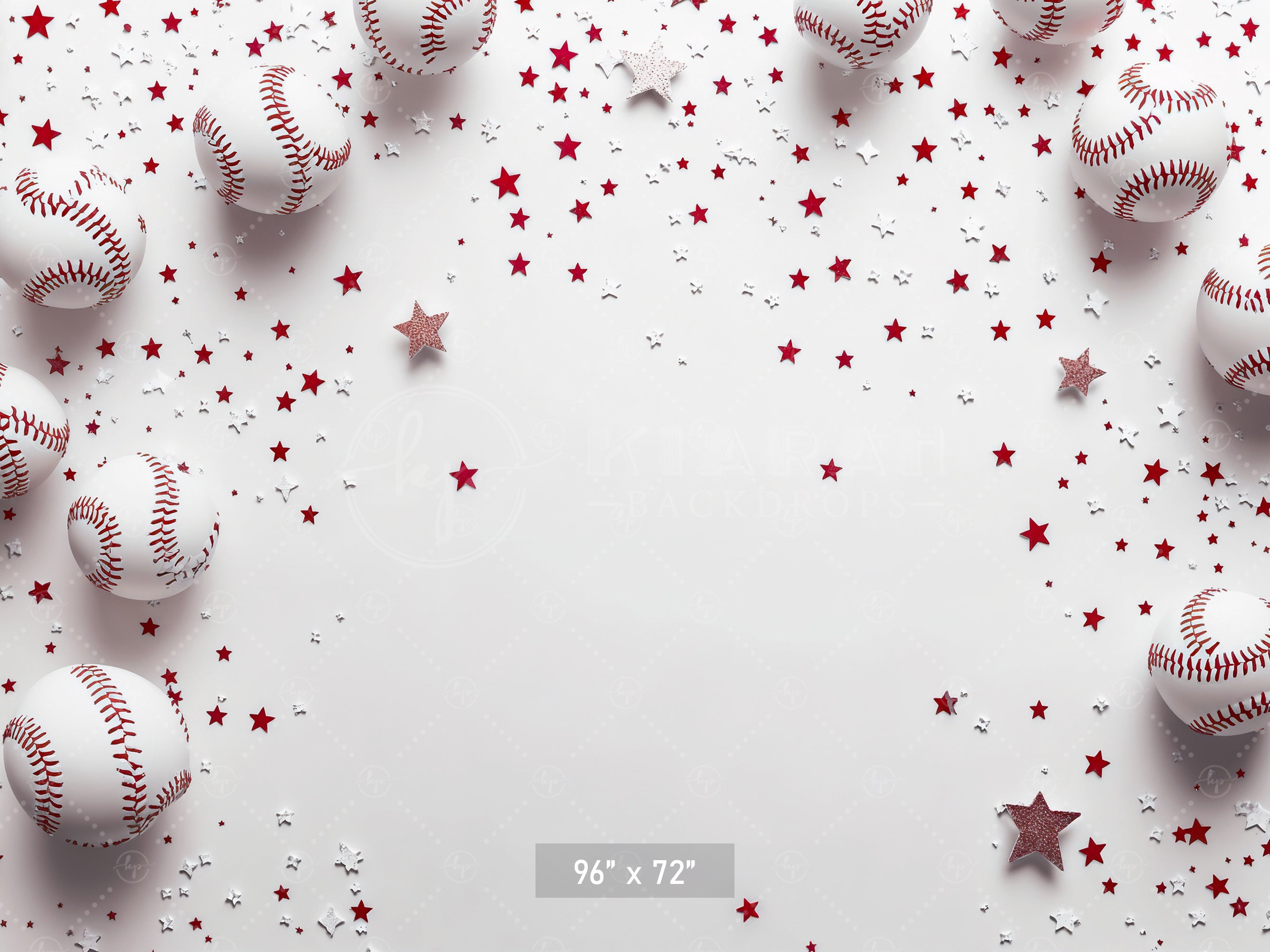 Baseball & Stars Celebration Backdrop