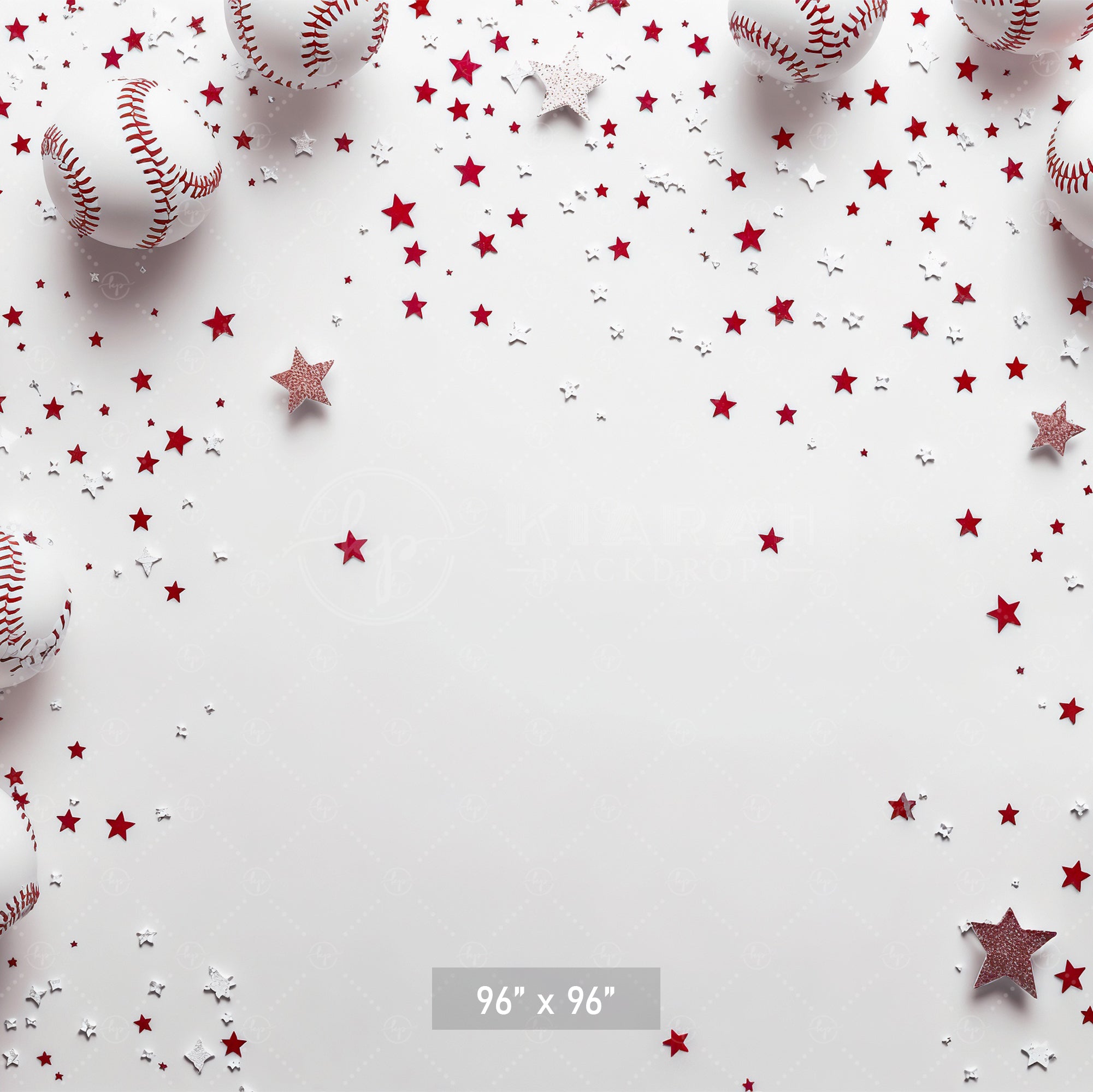 Baseball & Stars Celebration Backdrop