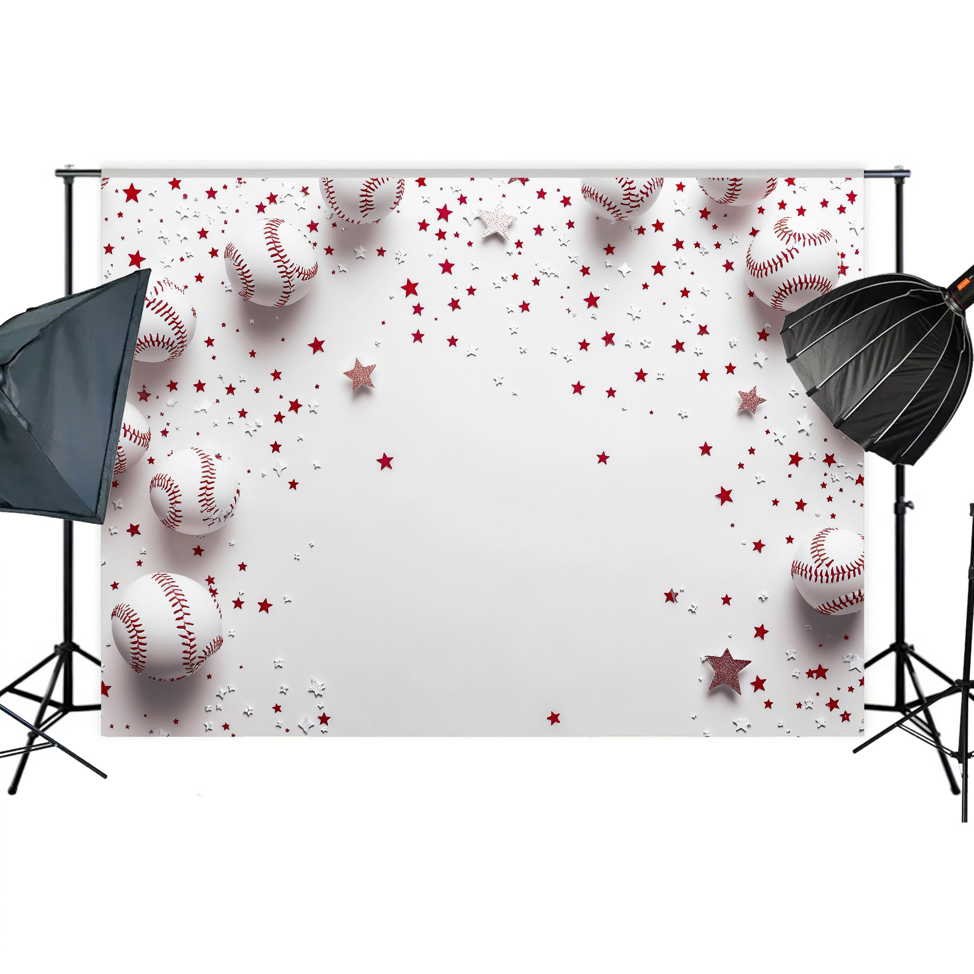 Baseball & Stars Celebration Backdrop
