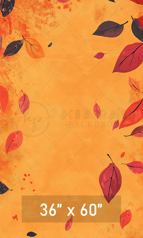 Falling Autumn Leaves Paint Backdrop