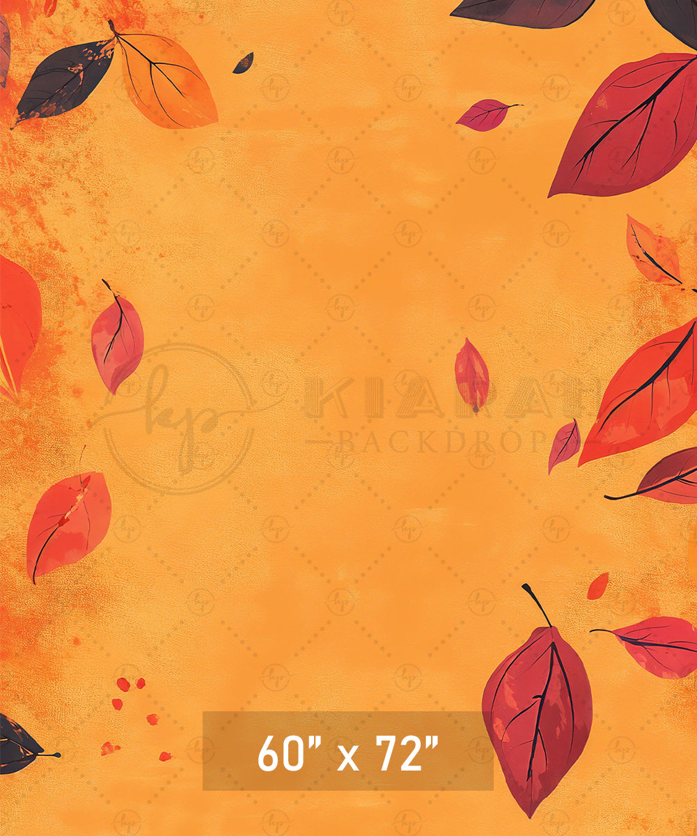 Falling Autumn Leaves Paint Backdrop