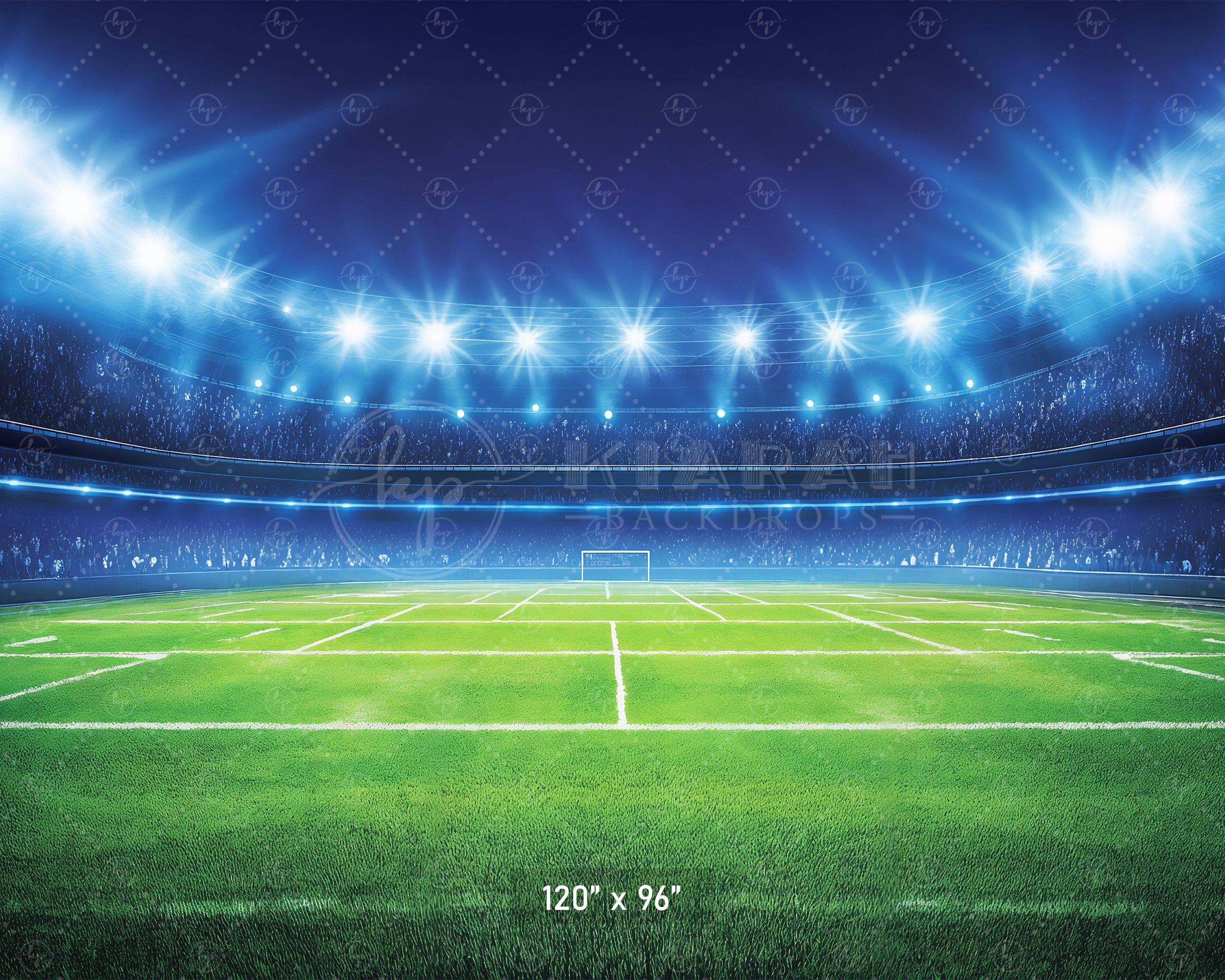 Bright Lights Football Stadium Backdrop
