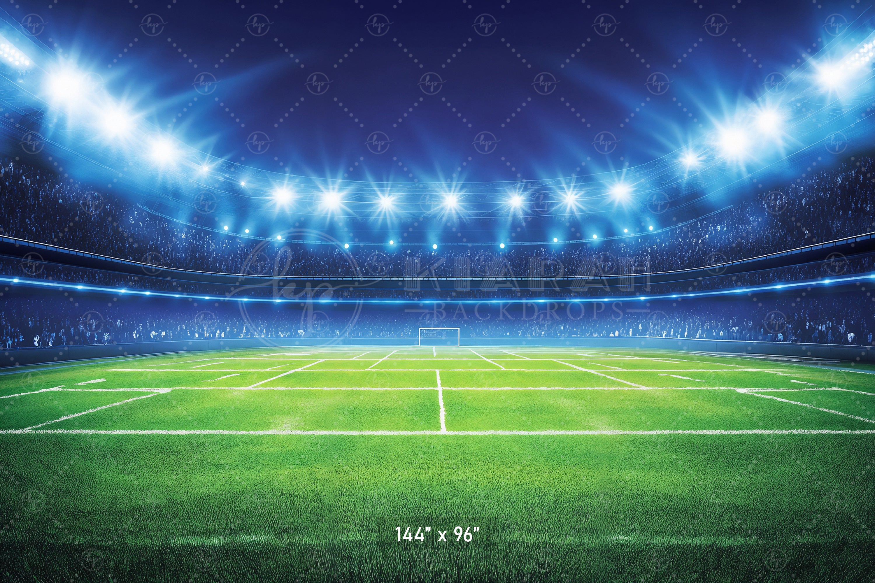 Bright Lights Football Stadium Backdrop