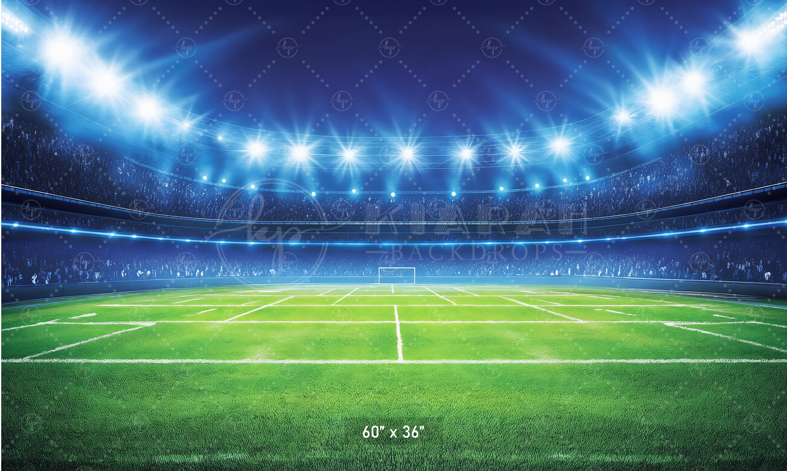 Bright Lights Football Stadium Backdrop