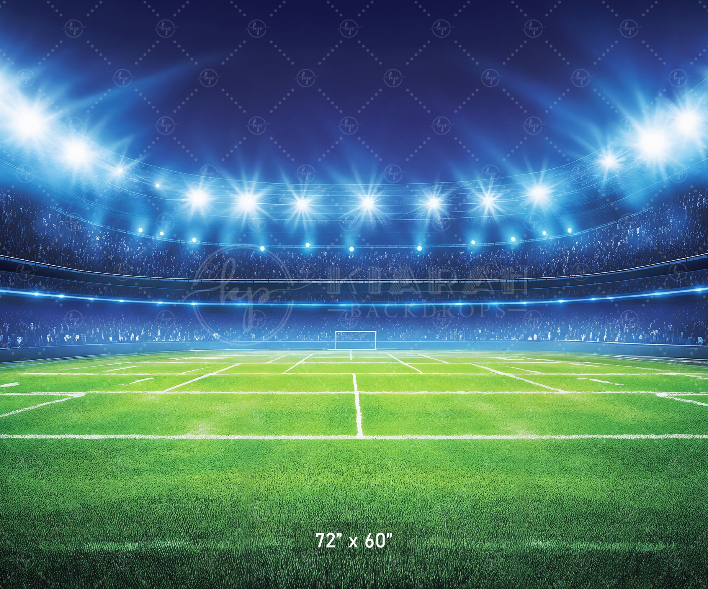 Bright Lights Football Stadium Backdrop