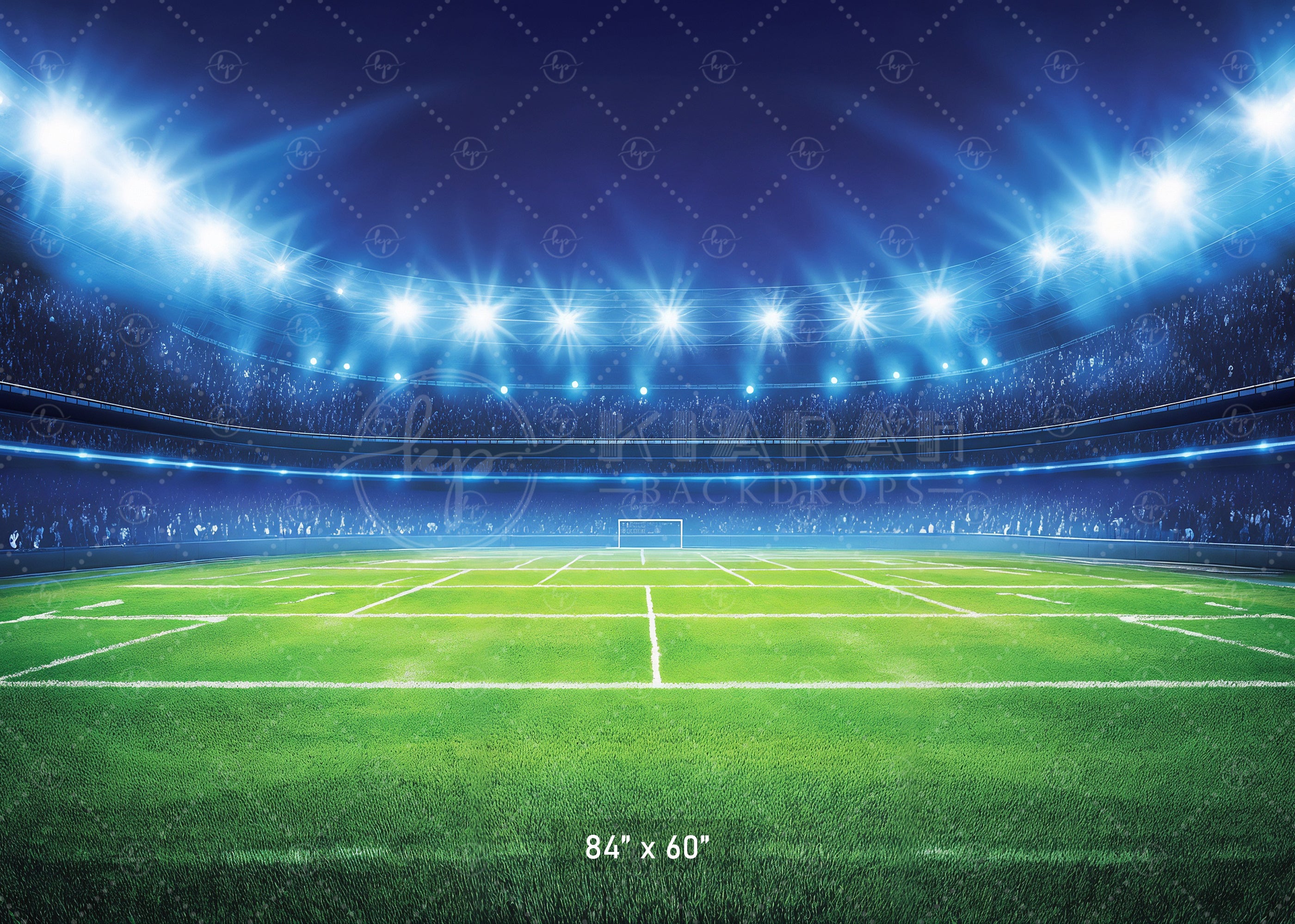 Bright Lights Football Stadium Backdrop