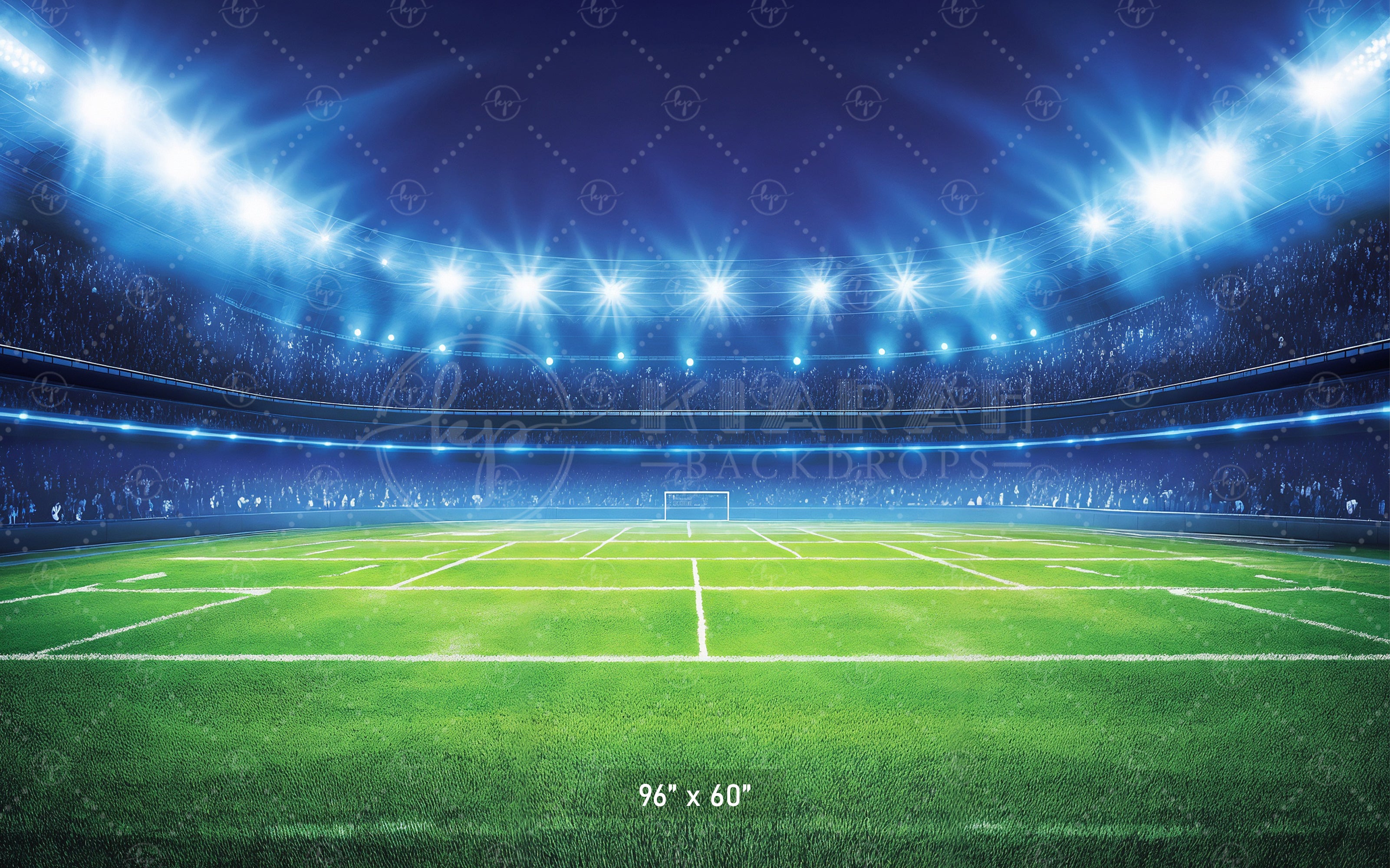Bright Lights Football Stadium Backdrop