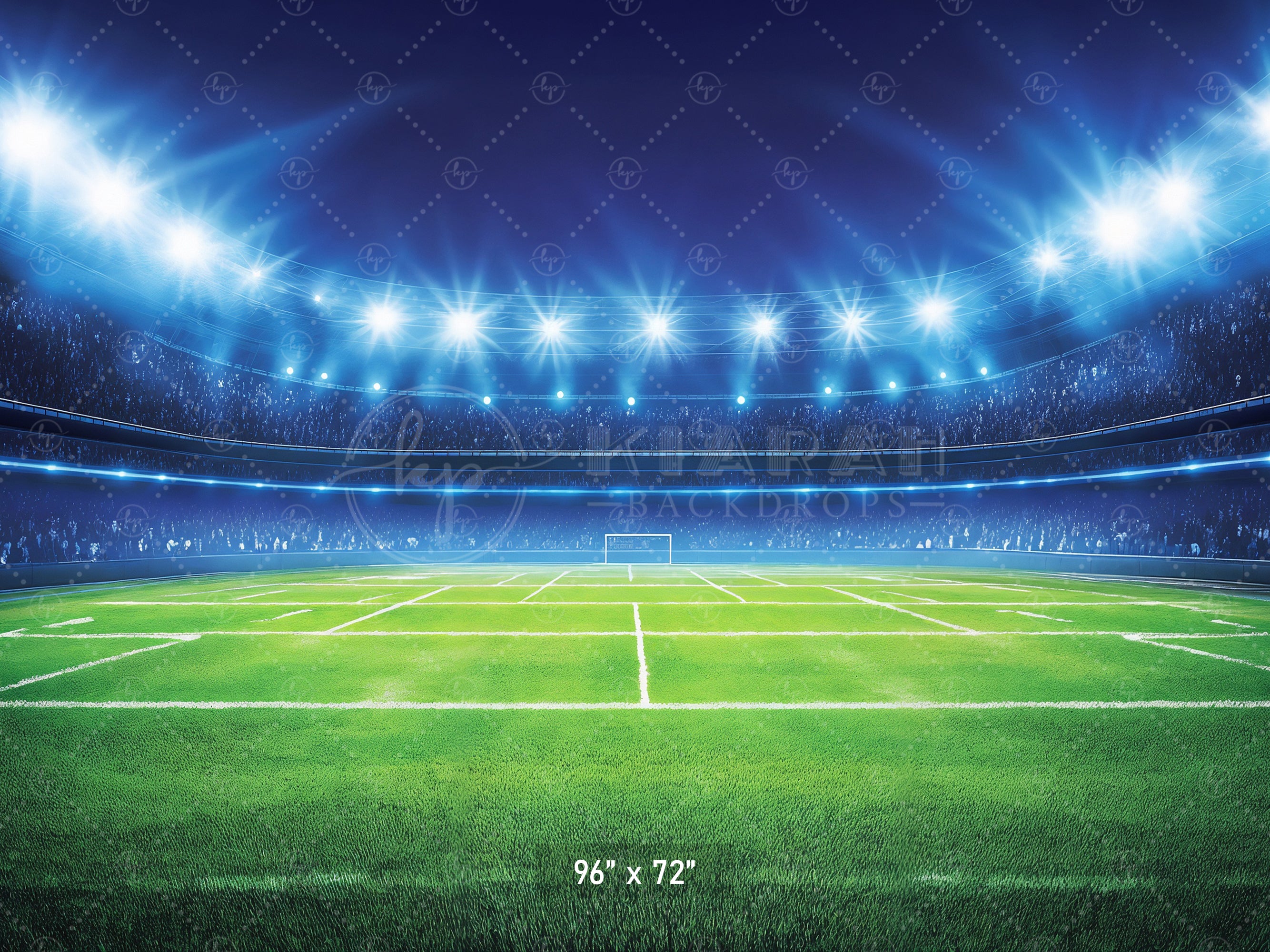 Bright Lights Football Stadium Backdrop
