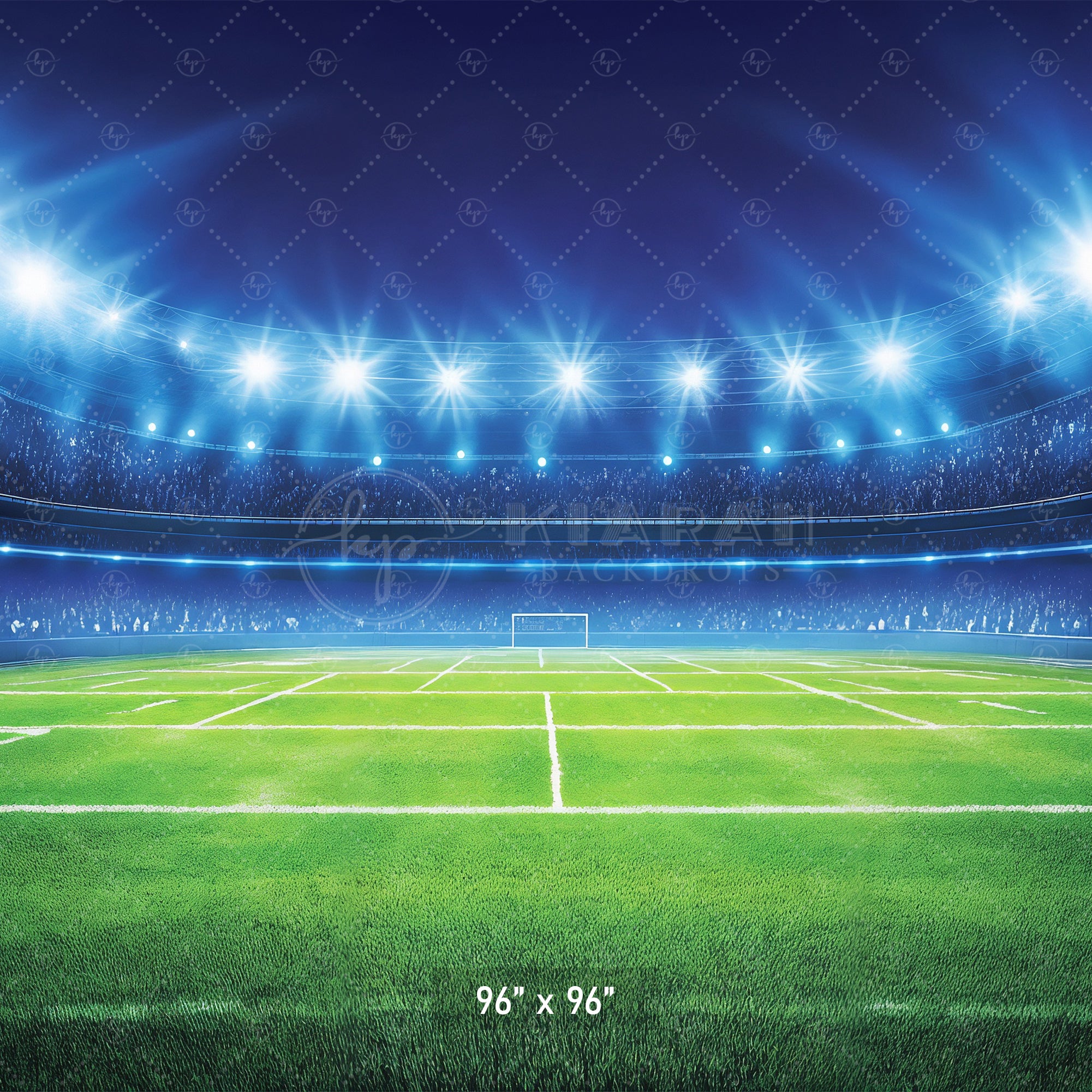 Bright Lights Football Stadium Backdrop