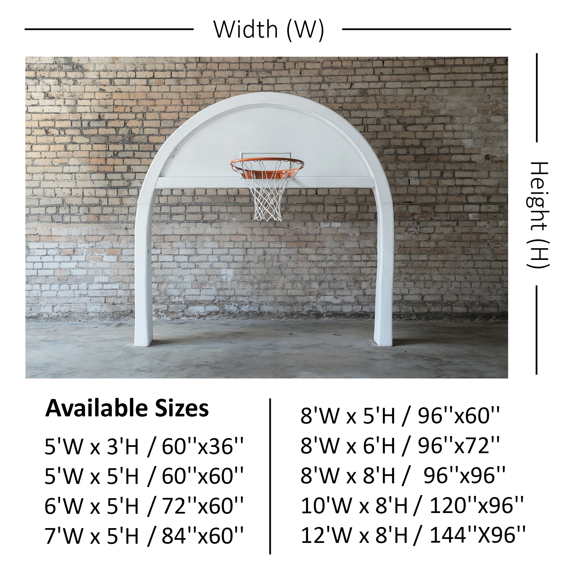 Urban Court Basketball Hoop Backdrop