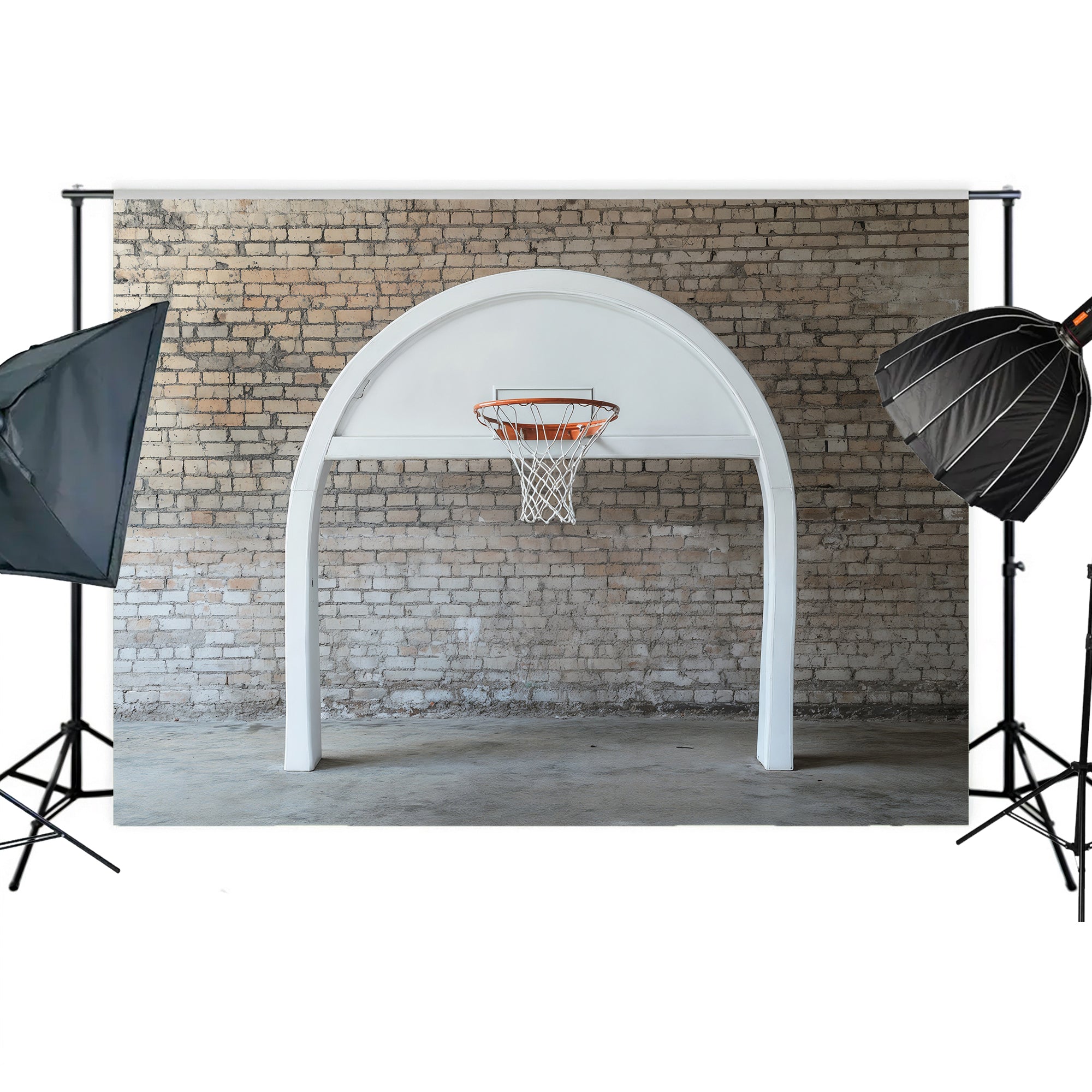 Urban Court Basketball Hoop Backdrop