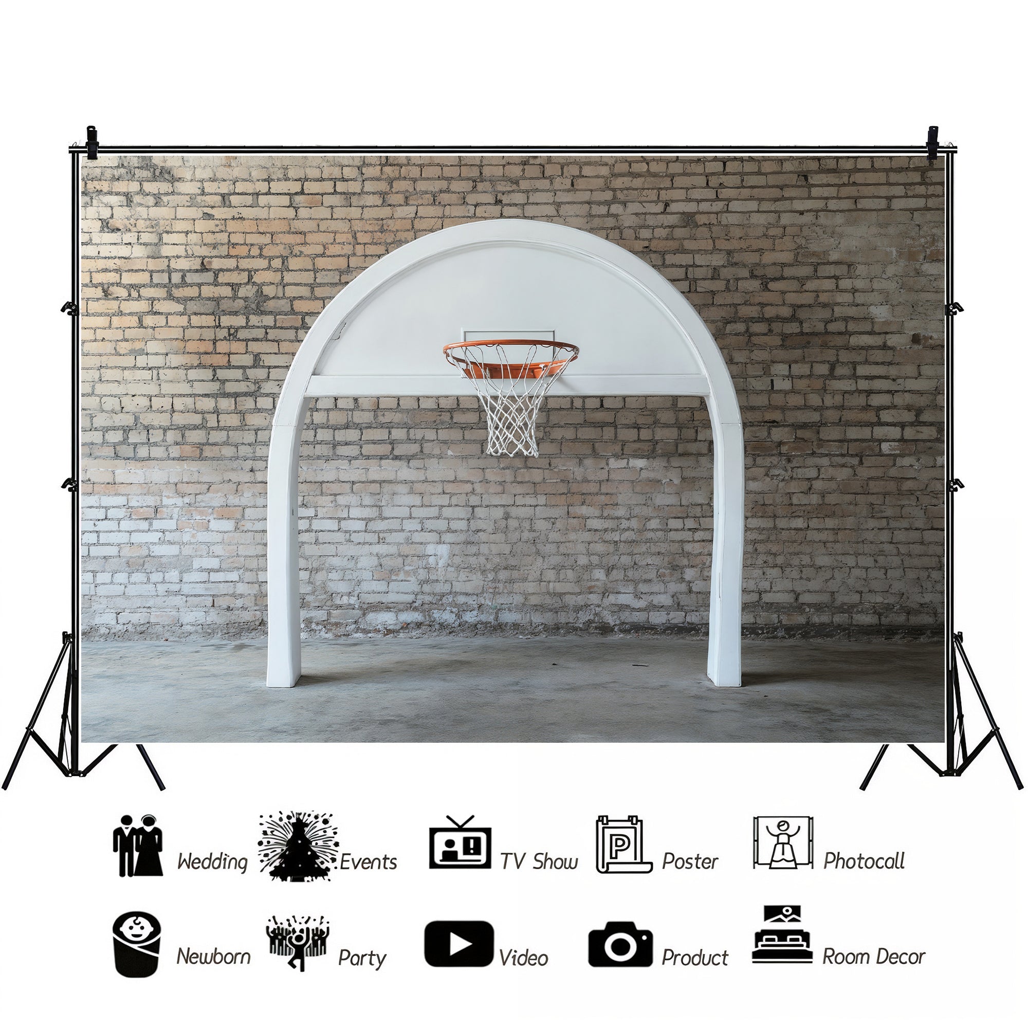 Urban Court Basketball Hoop Backdrop