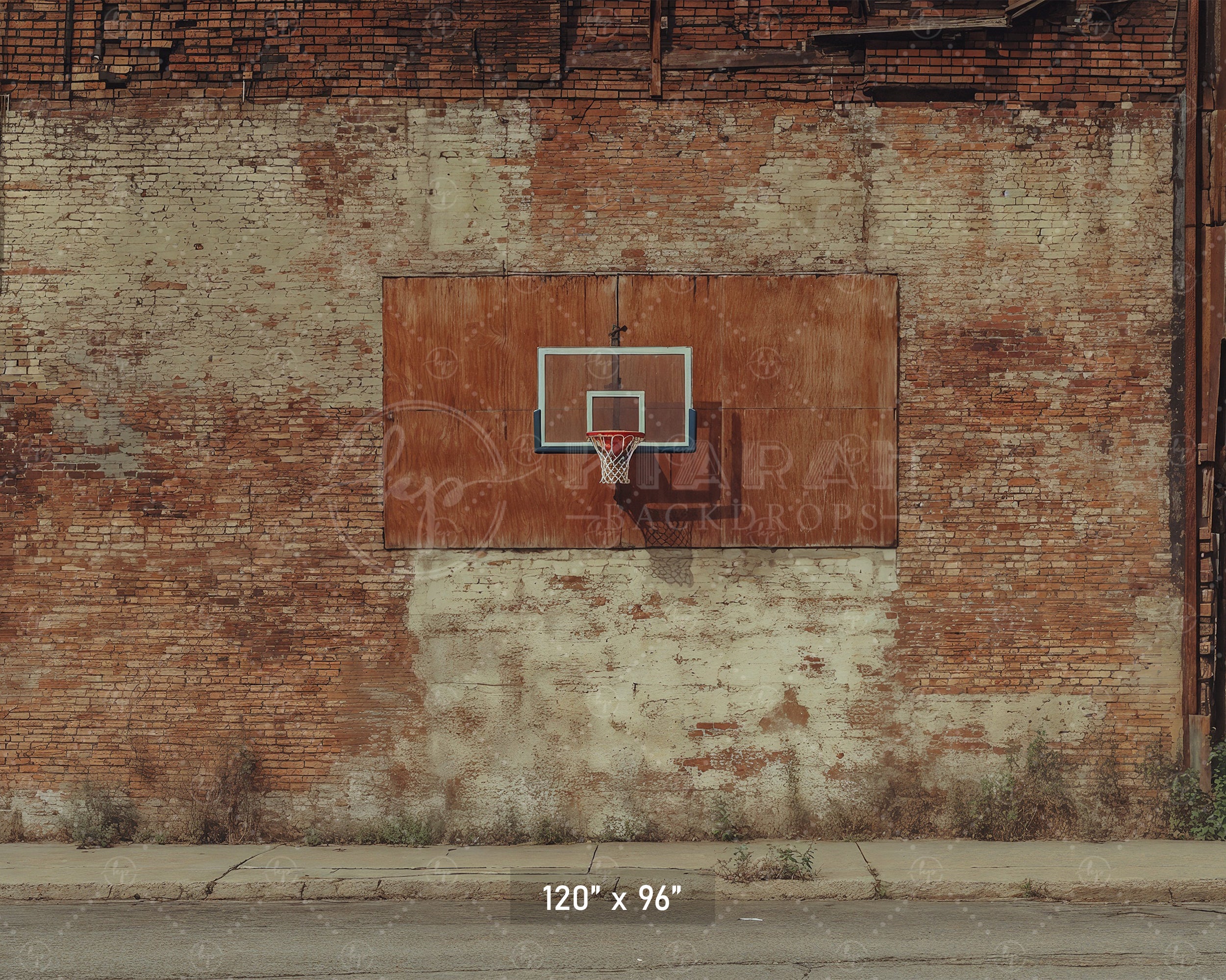 Gritty Street Ball Hoop Backdrop
