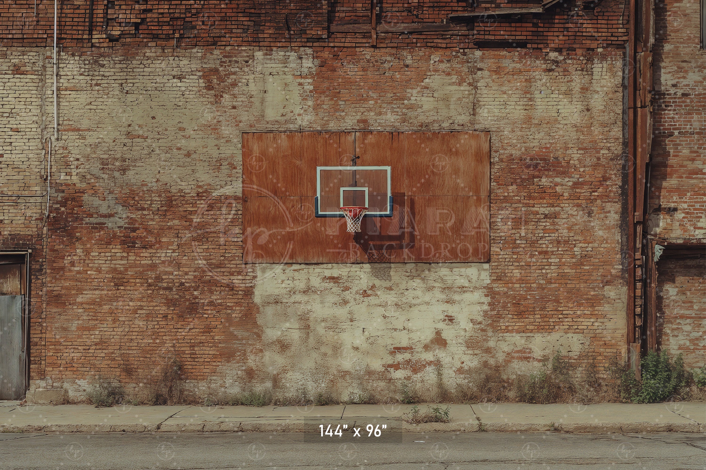 Gritty Street Ball Hoop Backdrop