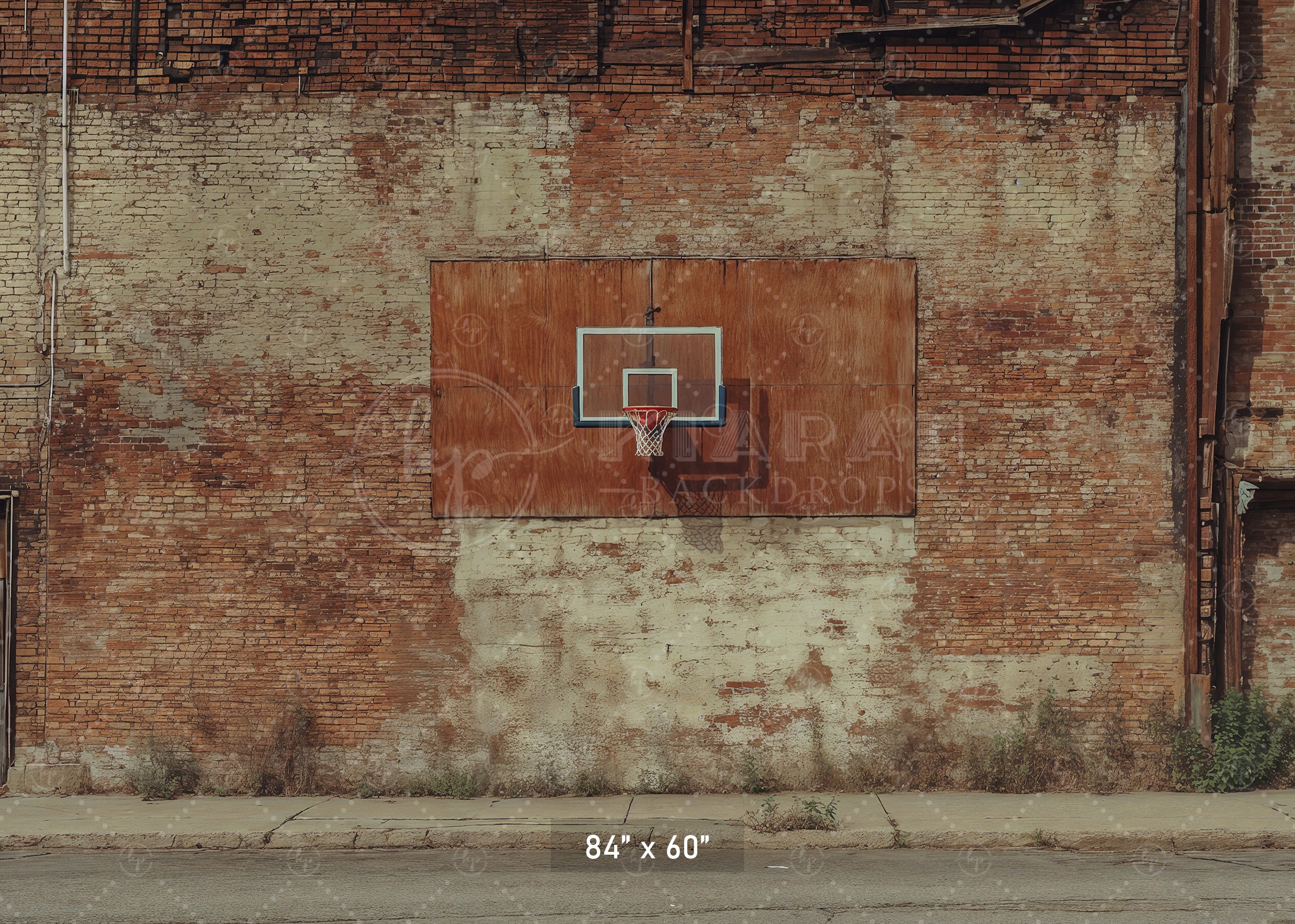 Gritty Street Ball Hoop Backdrop