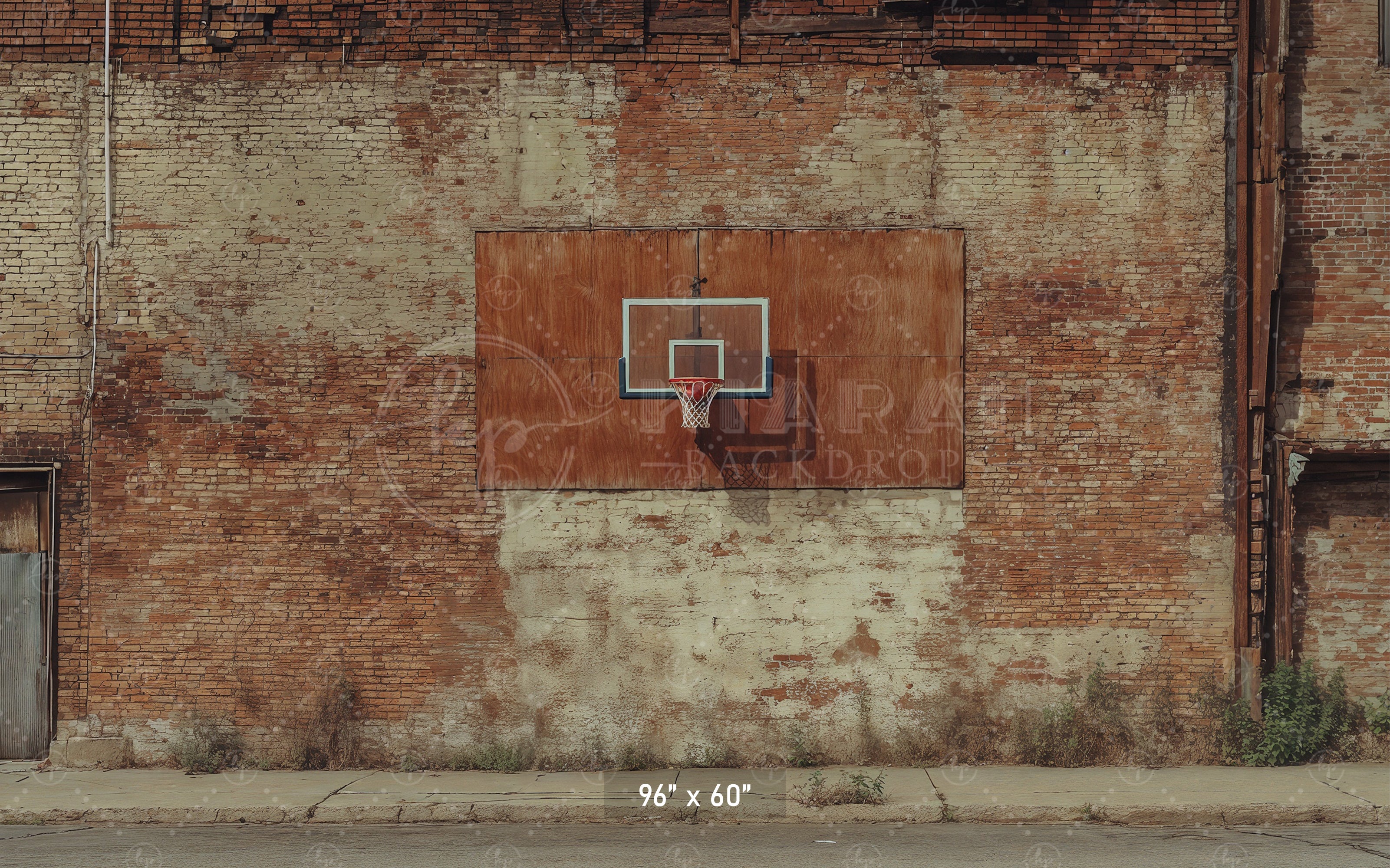 Gritty Street Ball Hoop Backdrop