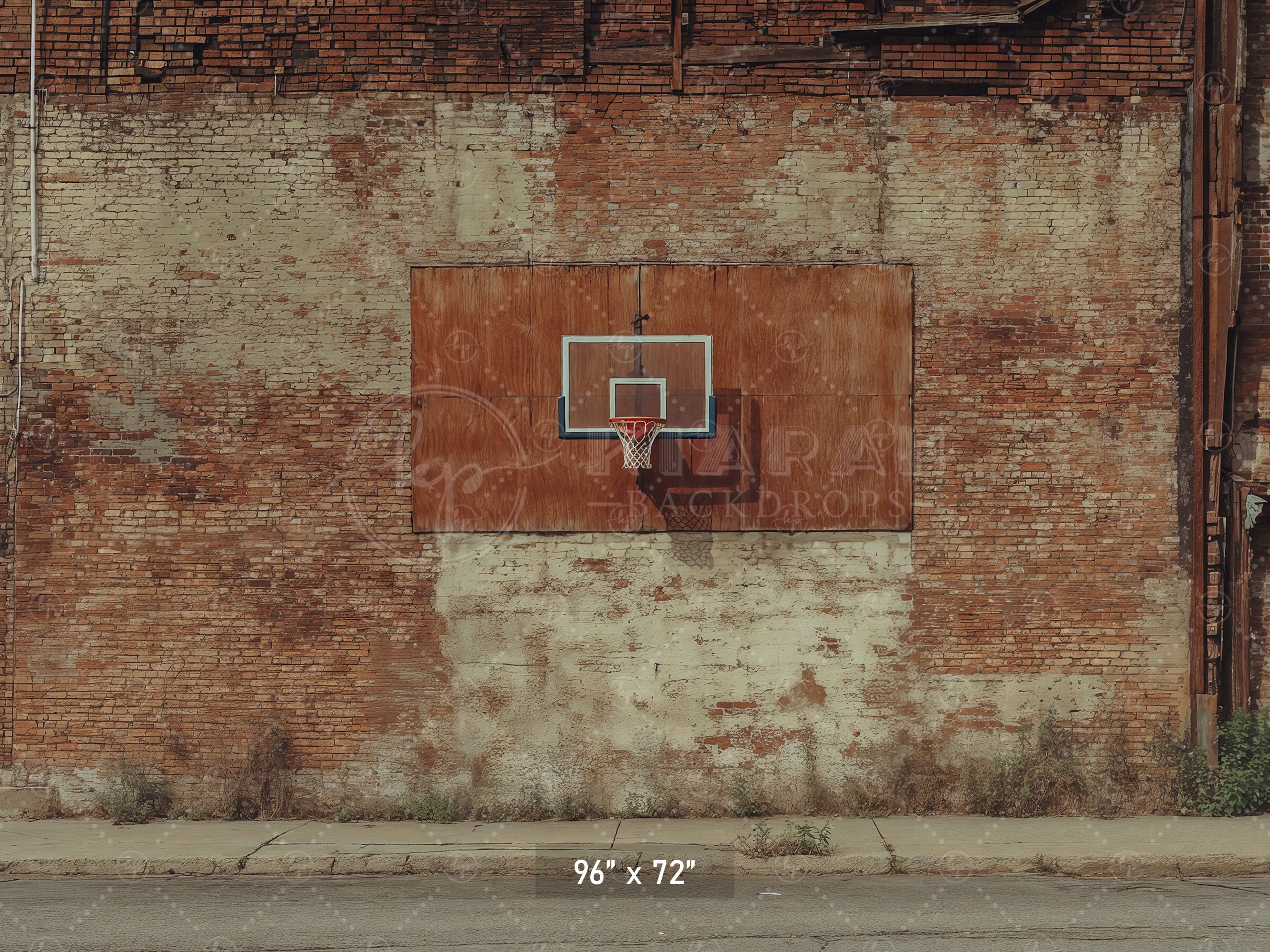 Gritty Street Ball Hoop Backdrop
