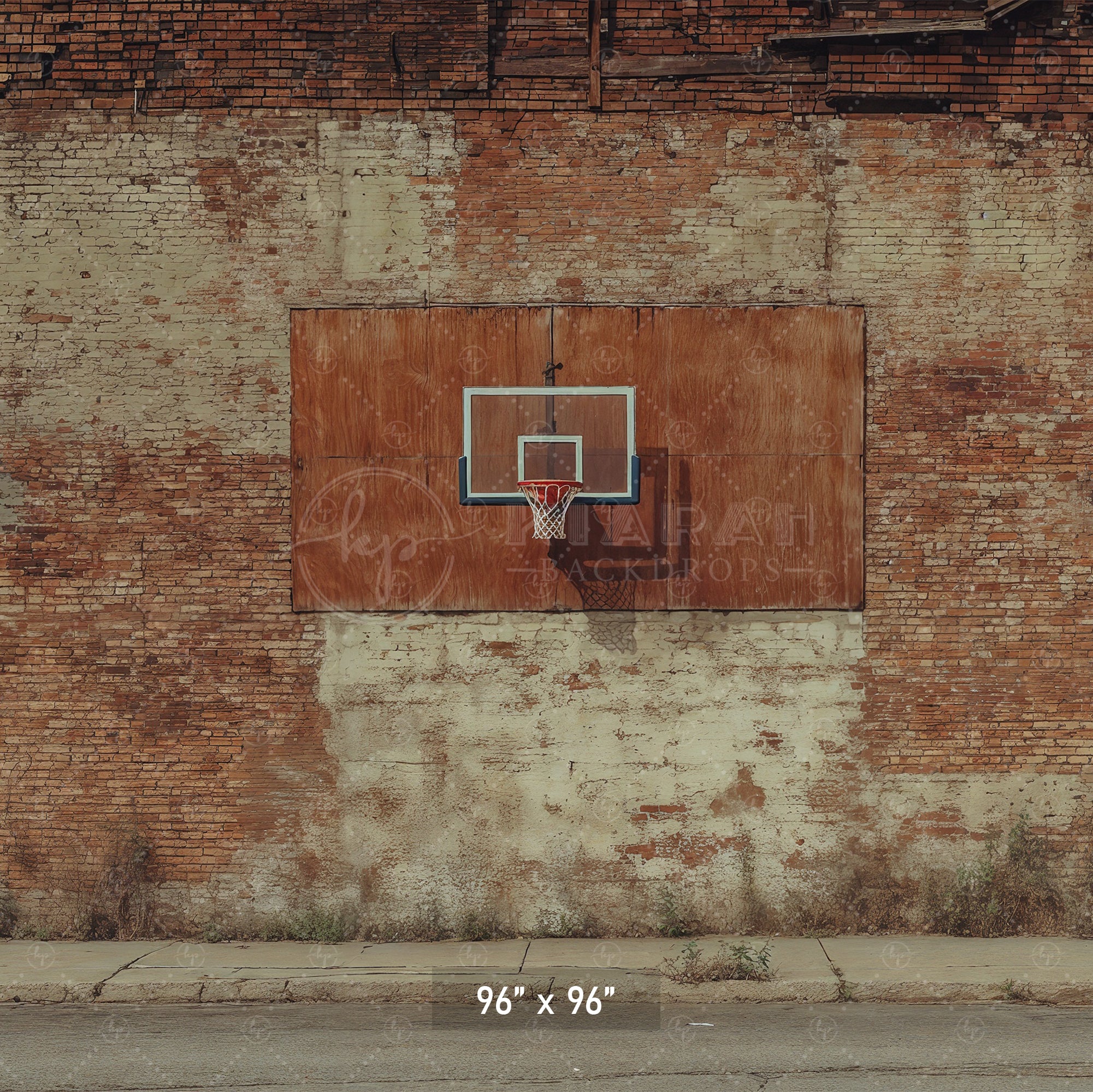 Gritty Street Ball Hoop Backdrop